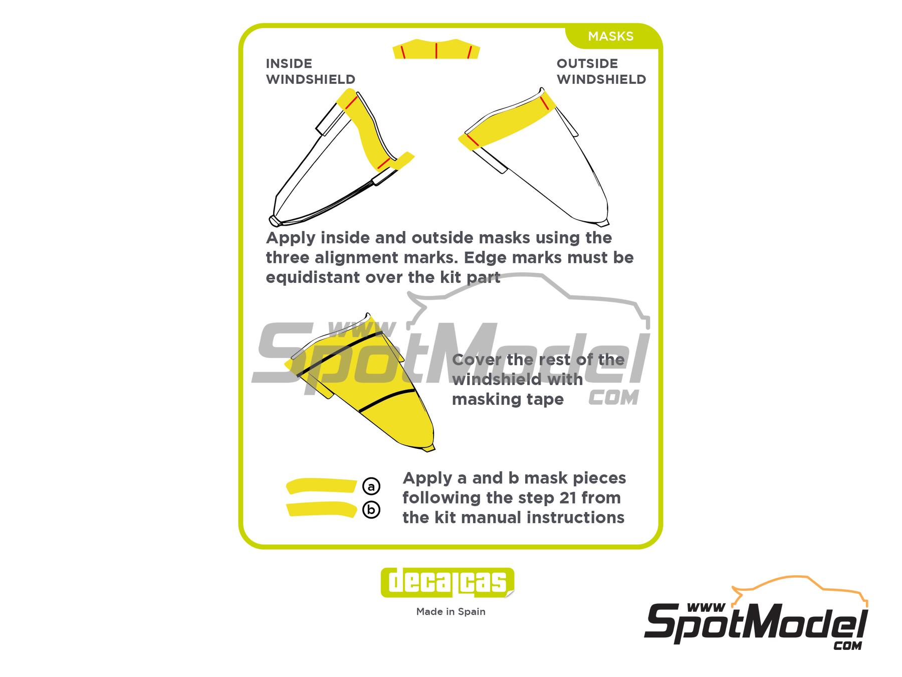 Image 1: Ducati Superleggera V4 | Masks in 1/12 scale manufactured by Decalcas (ref.&nbsp;DCL-MSK021)