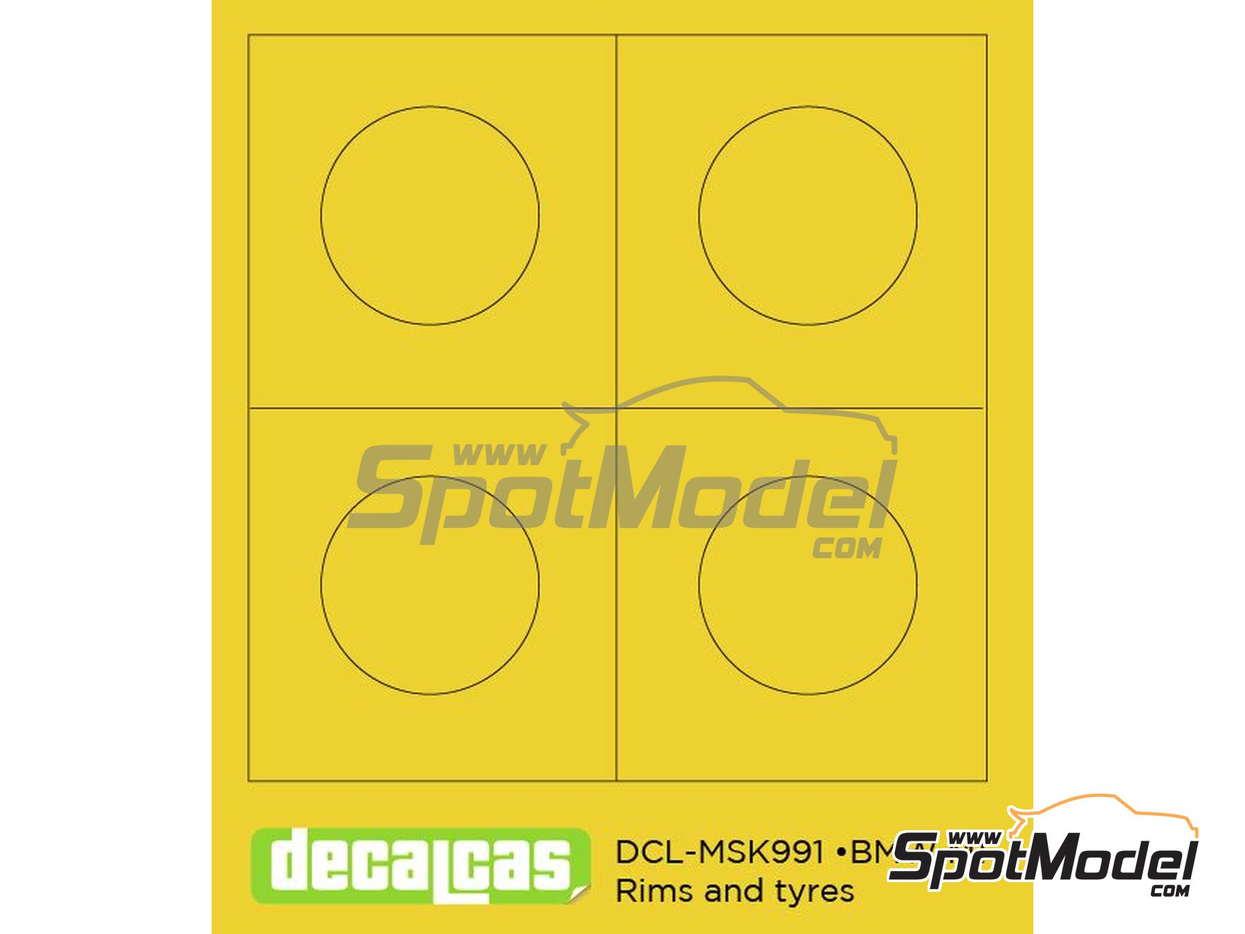 Image 1: BMW M1 BBS rims and tyres | Masks in 1/24 scale manufactured by Decalcas (ref. DCL-MSK991)