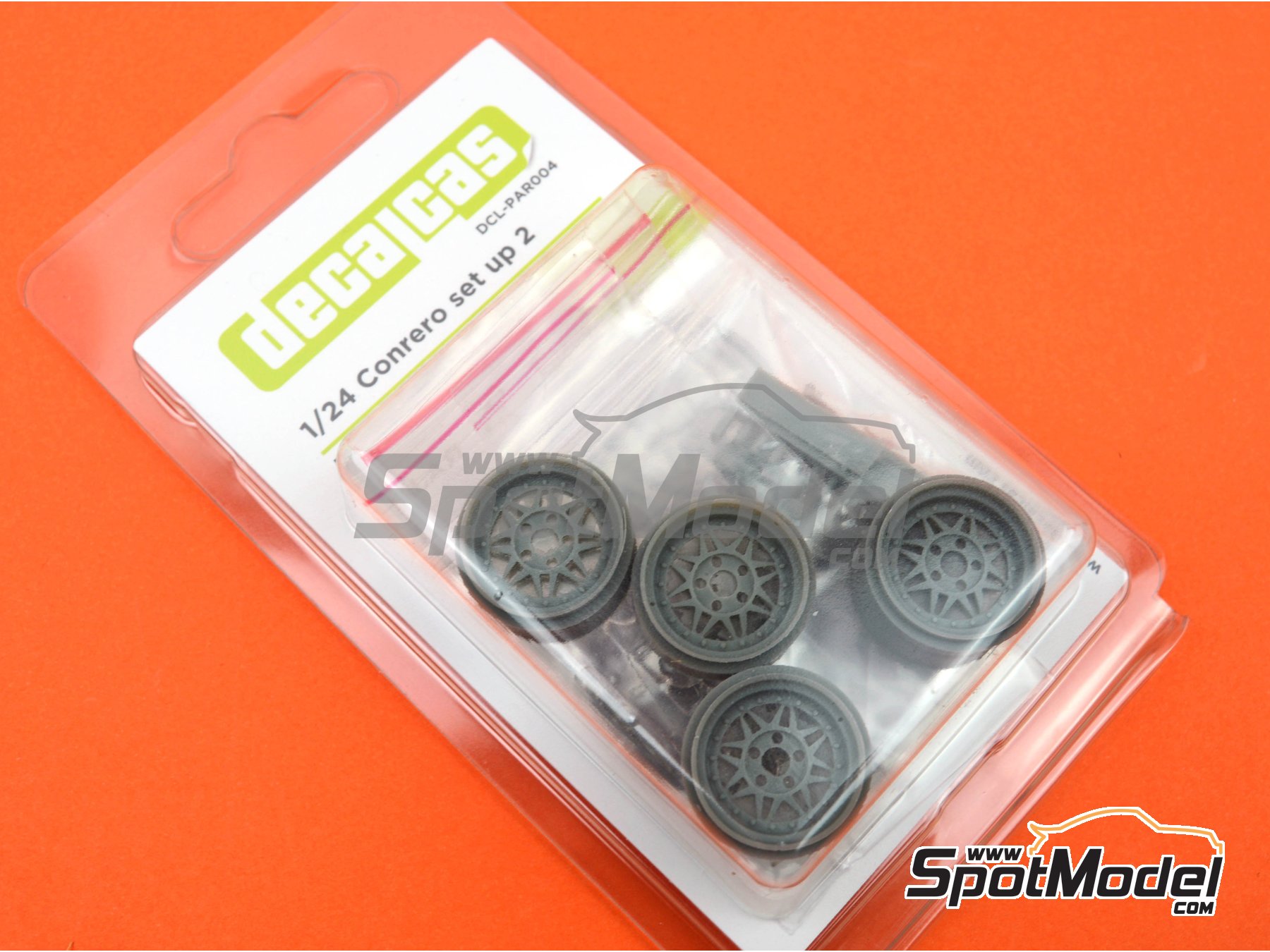 Image 5: Conrero set up 2: Rally rims 15 inches + lights | Rims in 1/24 scale manufactured by Decalcas (ref.&nbsp;DCL-PAR004)