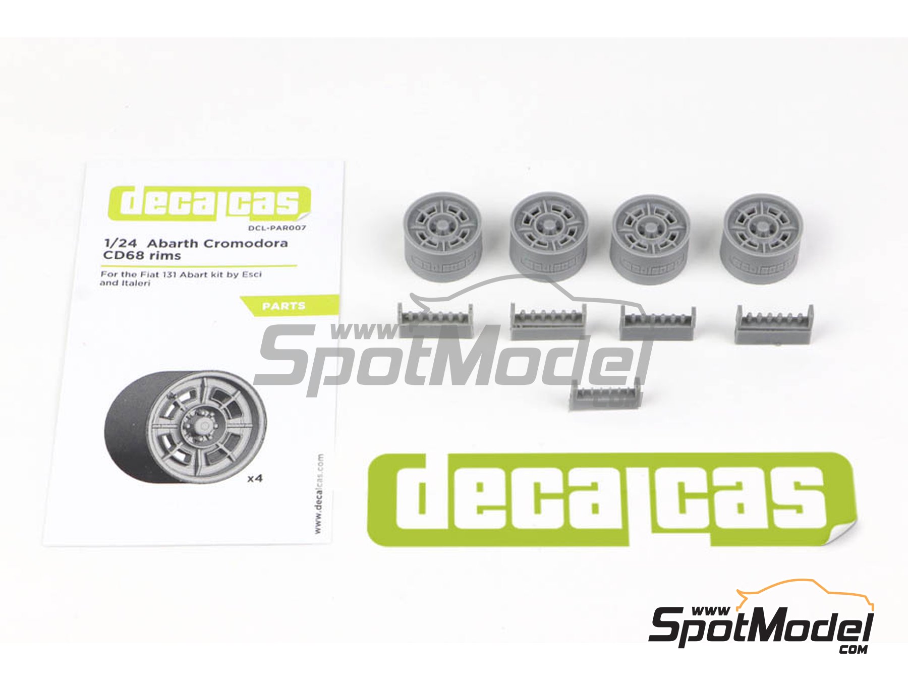 Image 2: Abarth Cromodora CD68 | Rims in 1/24 scale manufactured by Decalcas (ref.&nbsp;DCL-PAR007)