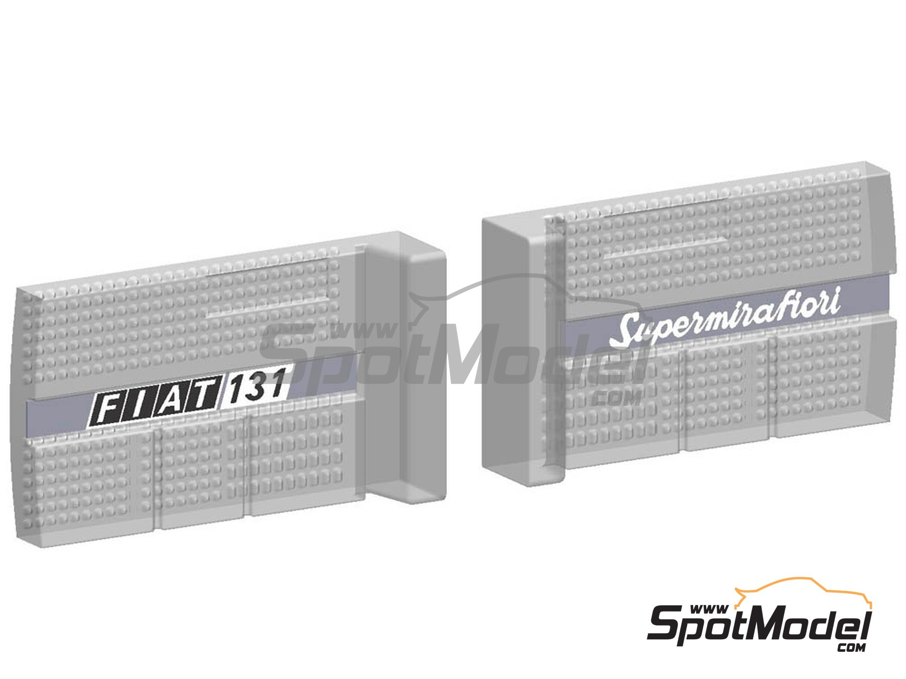 Image 1: Tail lights for Fiat 131 Abarth | Lights in 1/24 scale manufactured by Decalcas (ref.&nbsp;DCL-PAR009)
