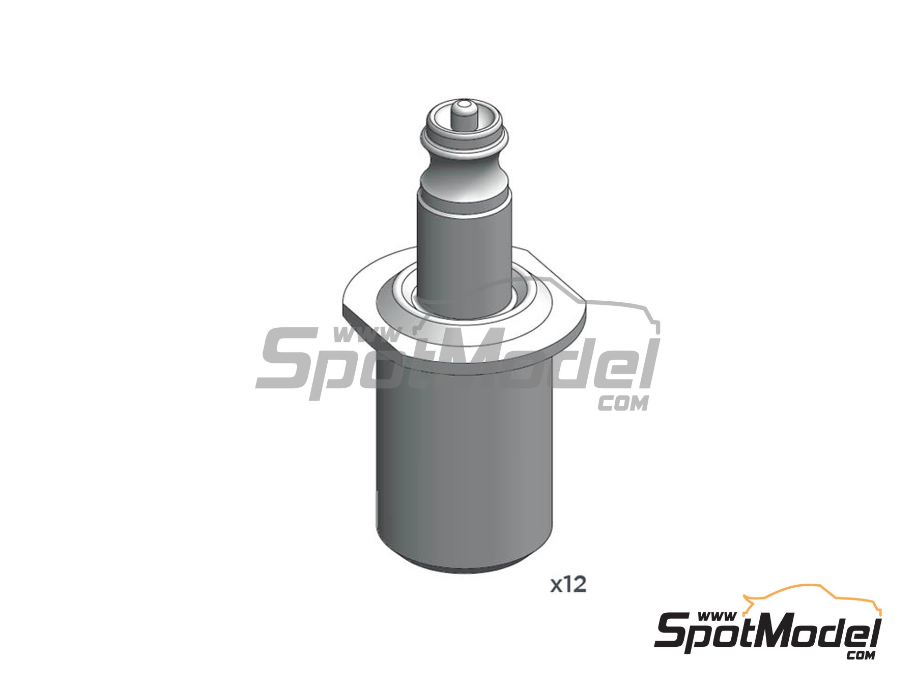Image 1: Conector de aire comprimido | Detalle en escala&nbsp;1/24 fabricado por Decalcas (ref.&nbsp;DCL-PAR011)