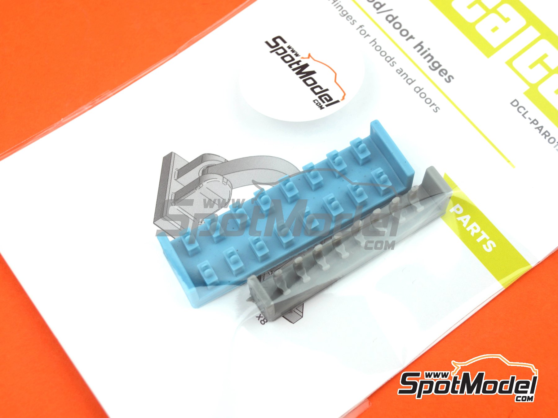 Image 8: Hood door hinges - Type 1 | Detail manufactured by Decalcas (ref.&nbsp;DCL-PAR012)