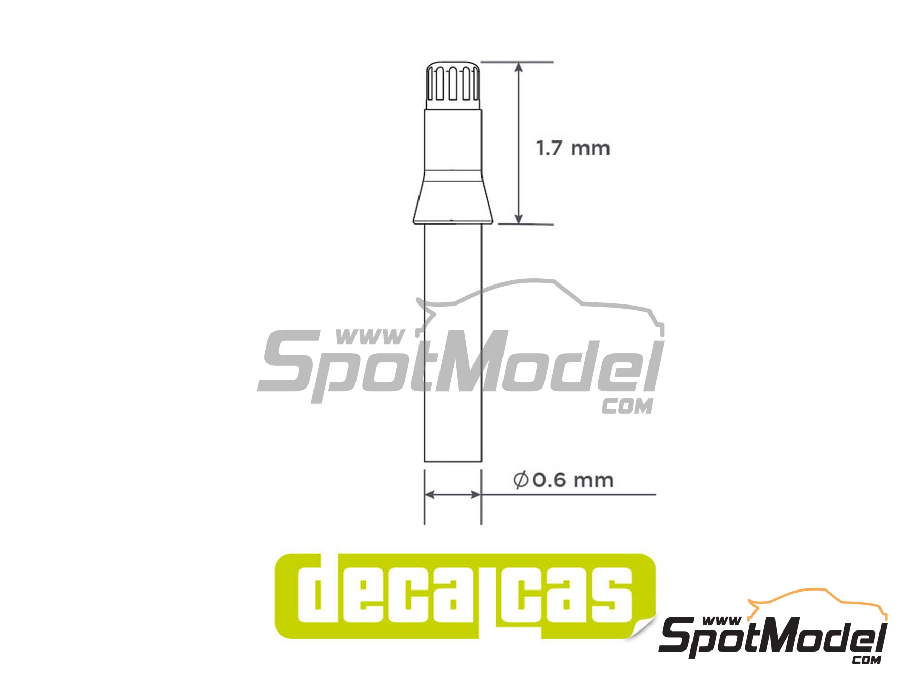 Image 3: Classic tire valves | Air valve in 1/24 scale manufactured by Decalcas (ref.&nbsp;DCL-PAR017)