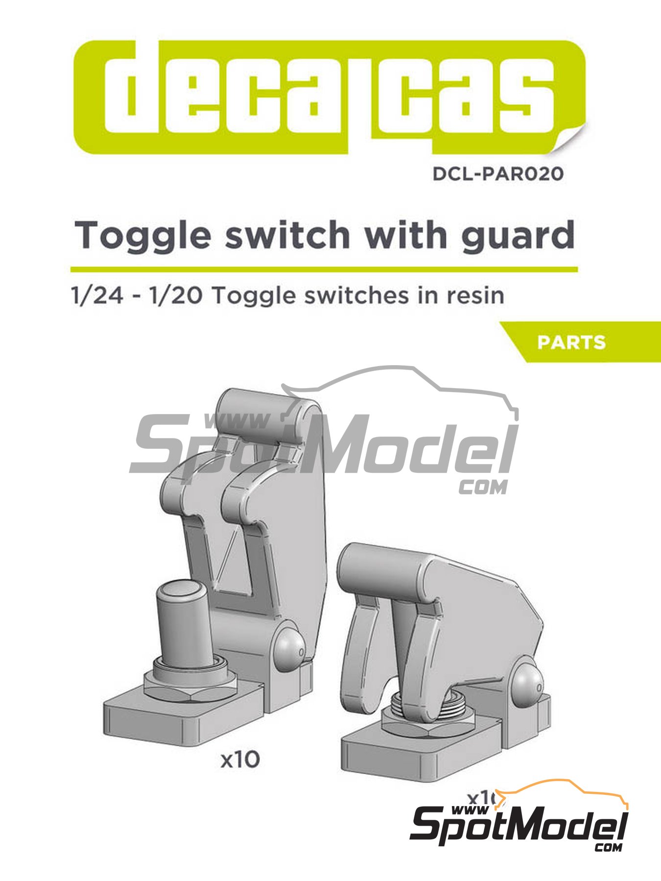 DCL-PAR022 DECALCAS 1/24 1/20 TOGGLE SWITCHES 
