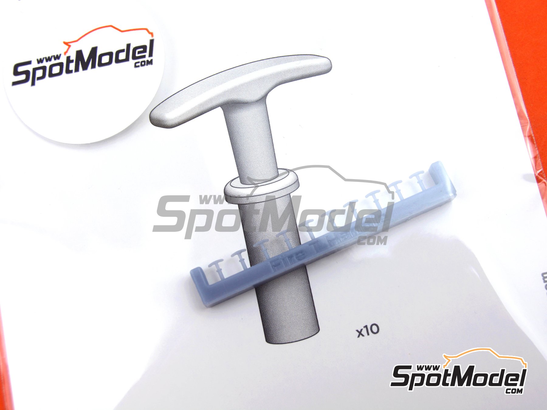 Image 8: Fire Cable T Handle | Detail in 1/24 scale manufactured by Decalcas (ref. DCL-PAR021)