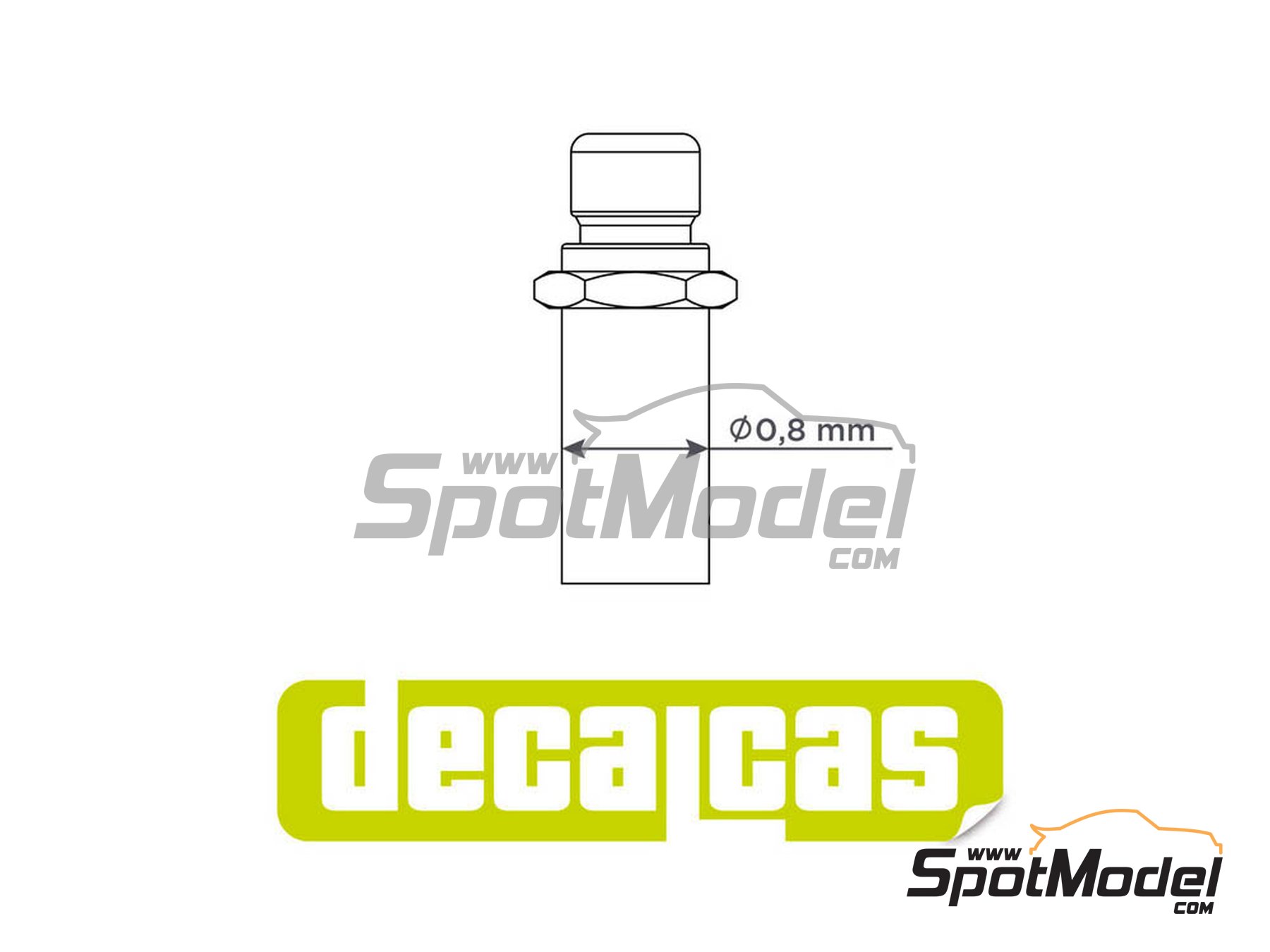 Image 3: Push button type 01 | Detail in 1/24 scale manufactured by Decalcas (ref.&nbsp;DCL-PAR024)