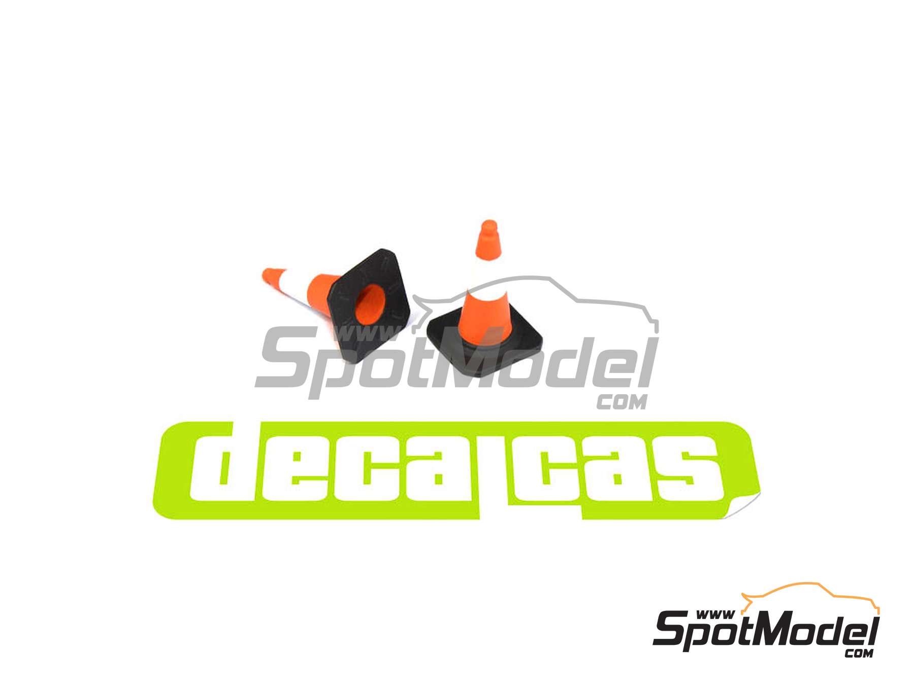 Image 1: Traffic cones | Detail in 1/24 scale manufactured by Decalcas (ref.&nbsp;DCL-PAR028)