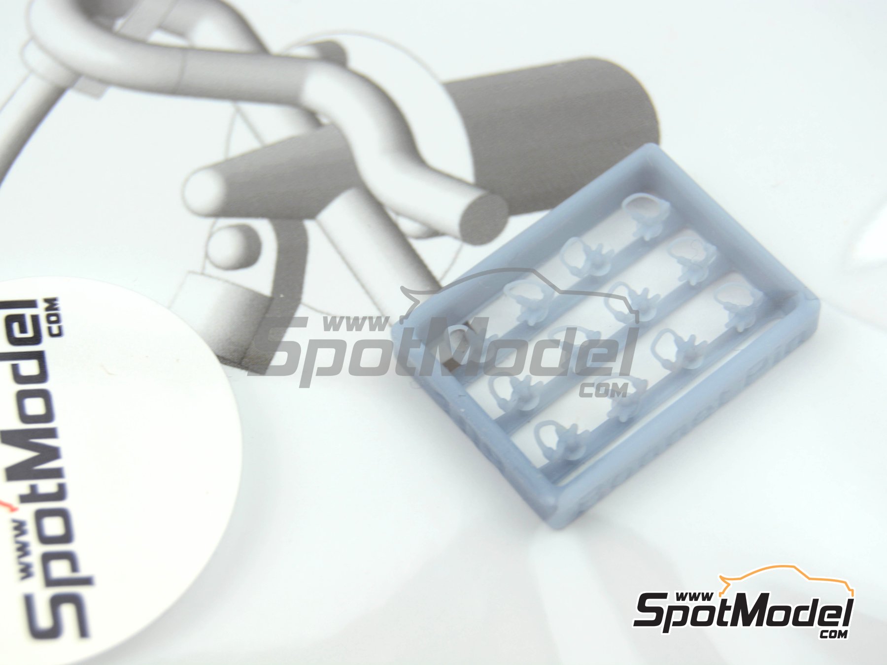 Image 9: Cierre de capot tipo 1 | Cierres de capot en escala 1/24 fabricado por Decalcas (ref. DCL-PAR031)