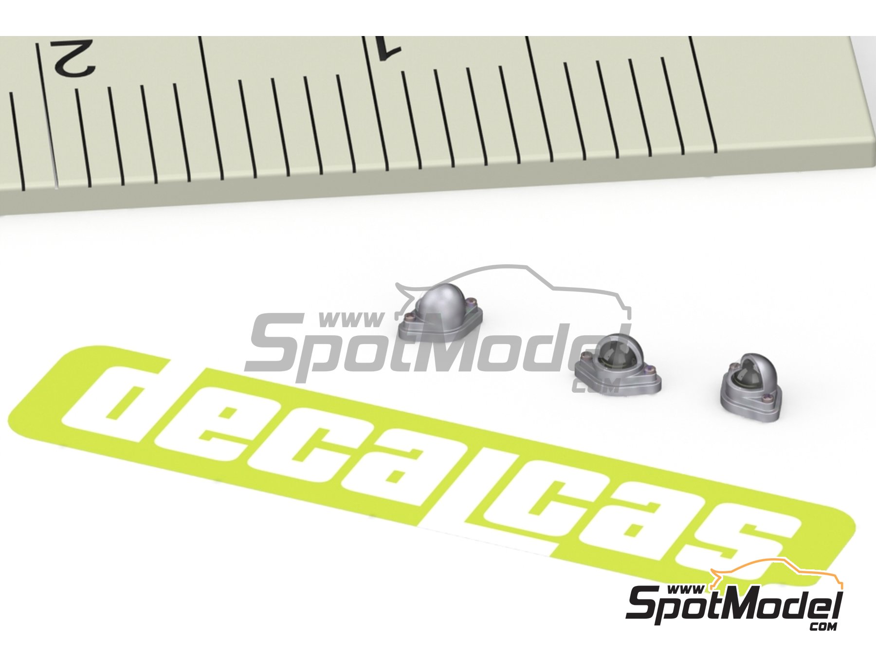 Image 1: Luminarias Lucas para matr&iacute;culas y dorsales | Luces en escala&nbsp;1/24 fabricado por Decalcas (ref.&nbsp;DCL-PAR033)