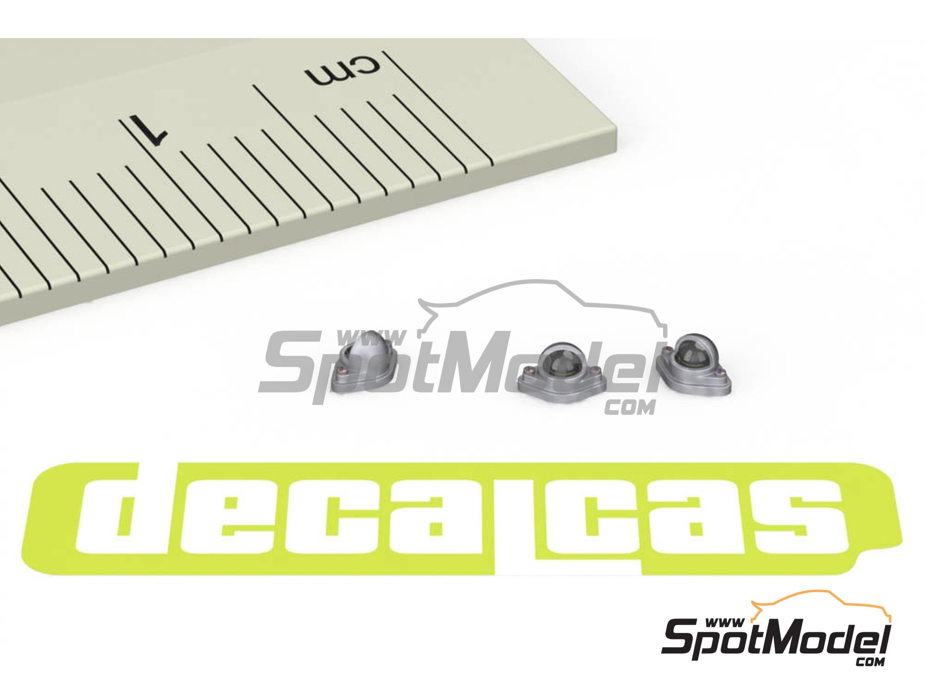 Image 2: Luminarias Lucas para matr&iacute;culas y dorsales | Luces en escala&nbsp;1/24 fabricado por Decalcas (ref.&nbsp;DCL-PAR033)