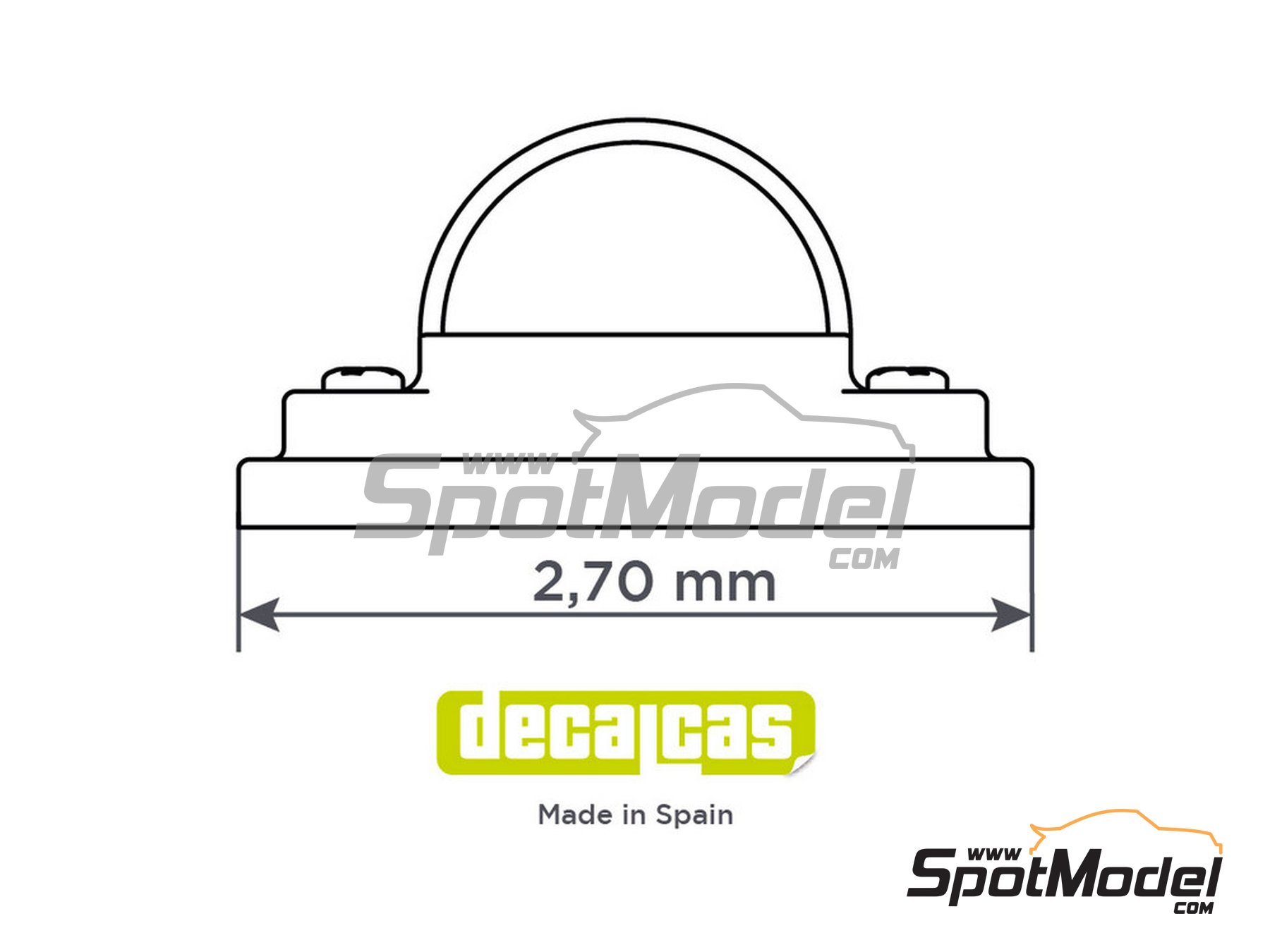 Image 5: Luminarias Lucas para matr&iacute;culas y dorsales | Luces en escala&nbsp;1/24 fabricado por Decalcas (ref.&nbsp;DCL-PAR033)