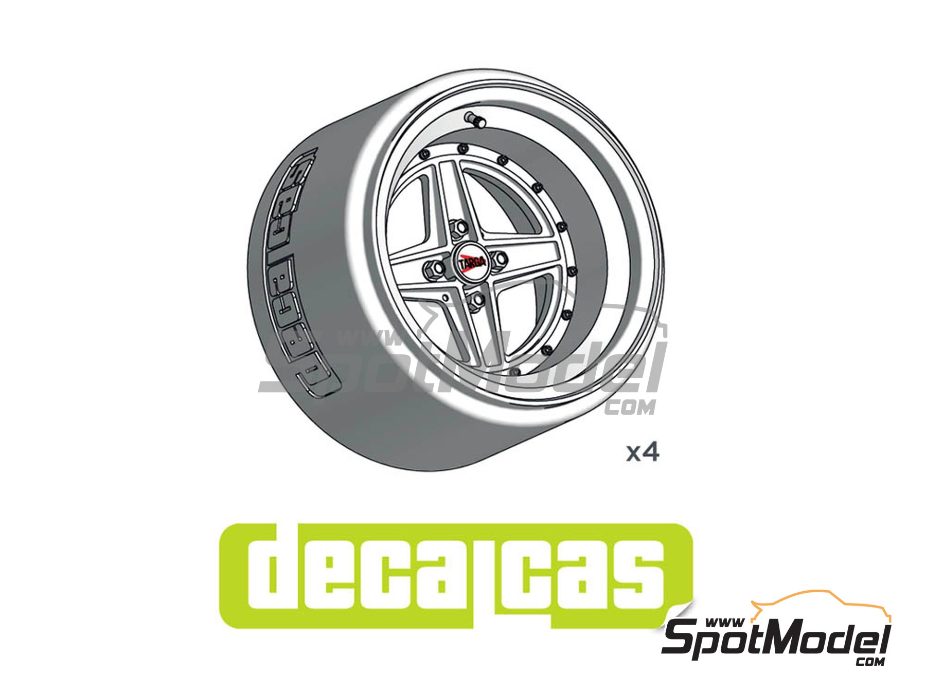 Image 1: Targa | Rims in 1/20 scale manufactured by Decalcas (ref.&nbsp;DCL-PAR038)