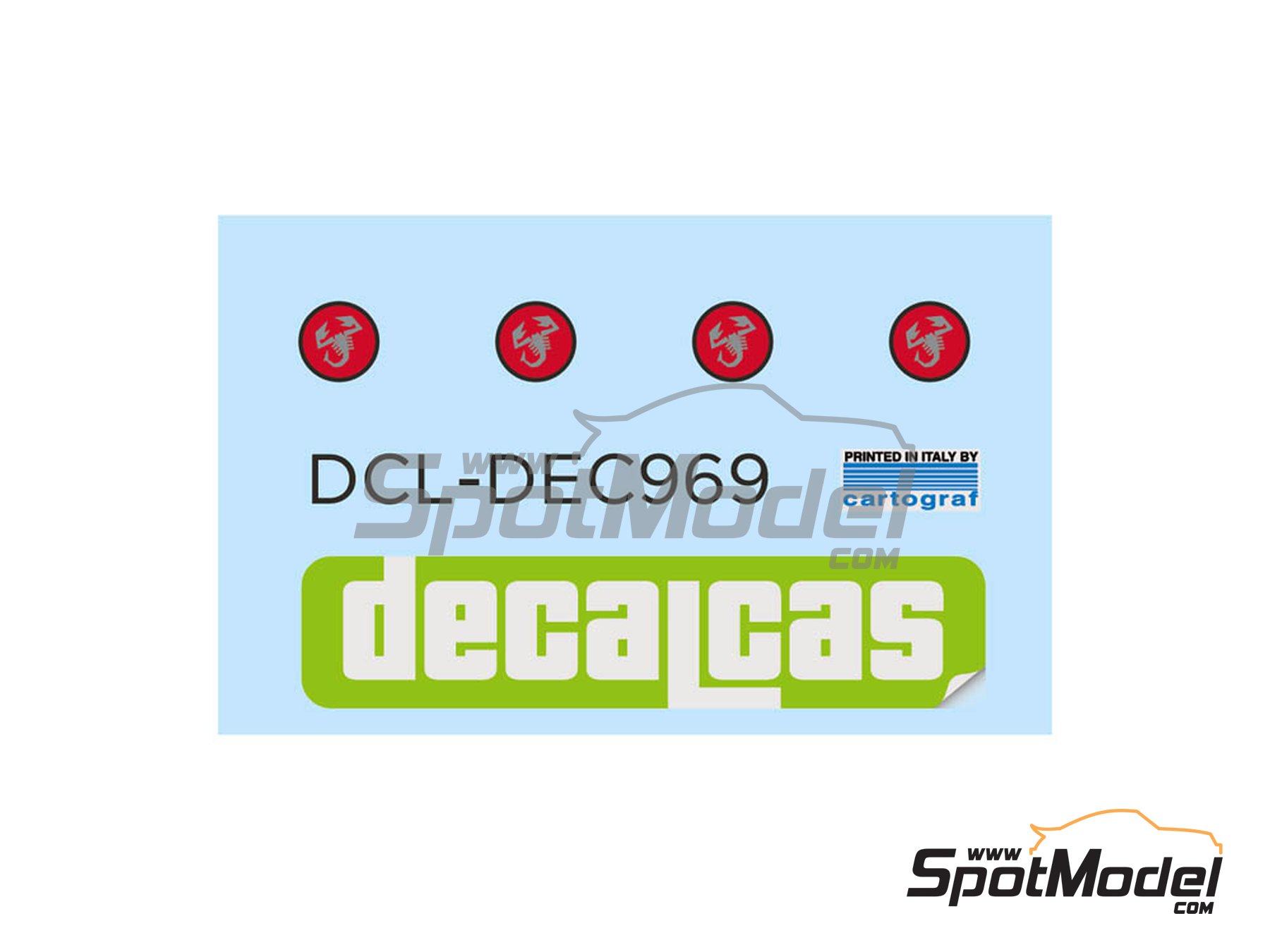 Image 2: Abarth Cromodora CD68 | Set de llantas y neum&aacute;ticos en escala&nbsp;1/20 fabricado por Decalcas (ref.&nbsp;DCL-PAR039)