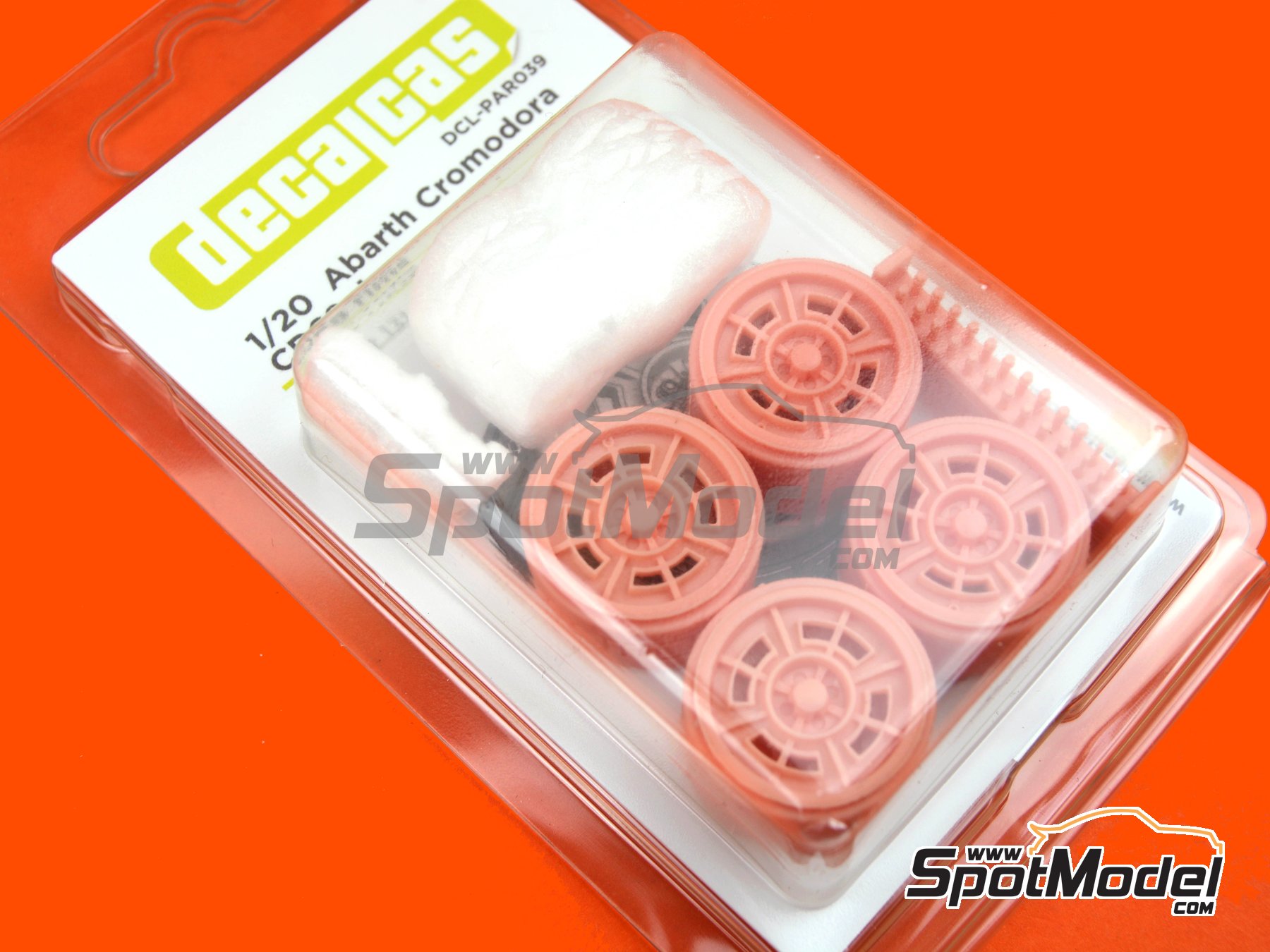 Image 9: Abarth Cromodora CD68 | Set de llantas y neum&aacute;ticos en escala&nbsp;1/20 fabricado por Decalcas (ref.&nbsp;DCL-PAR039)