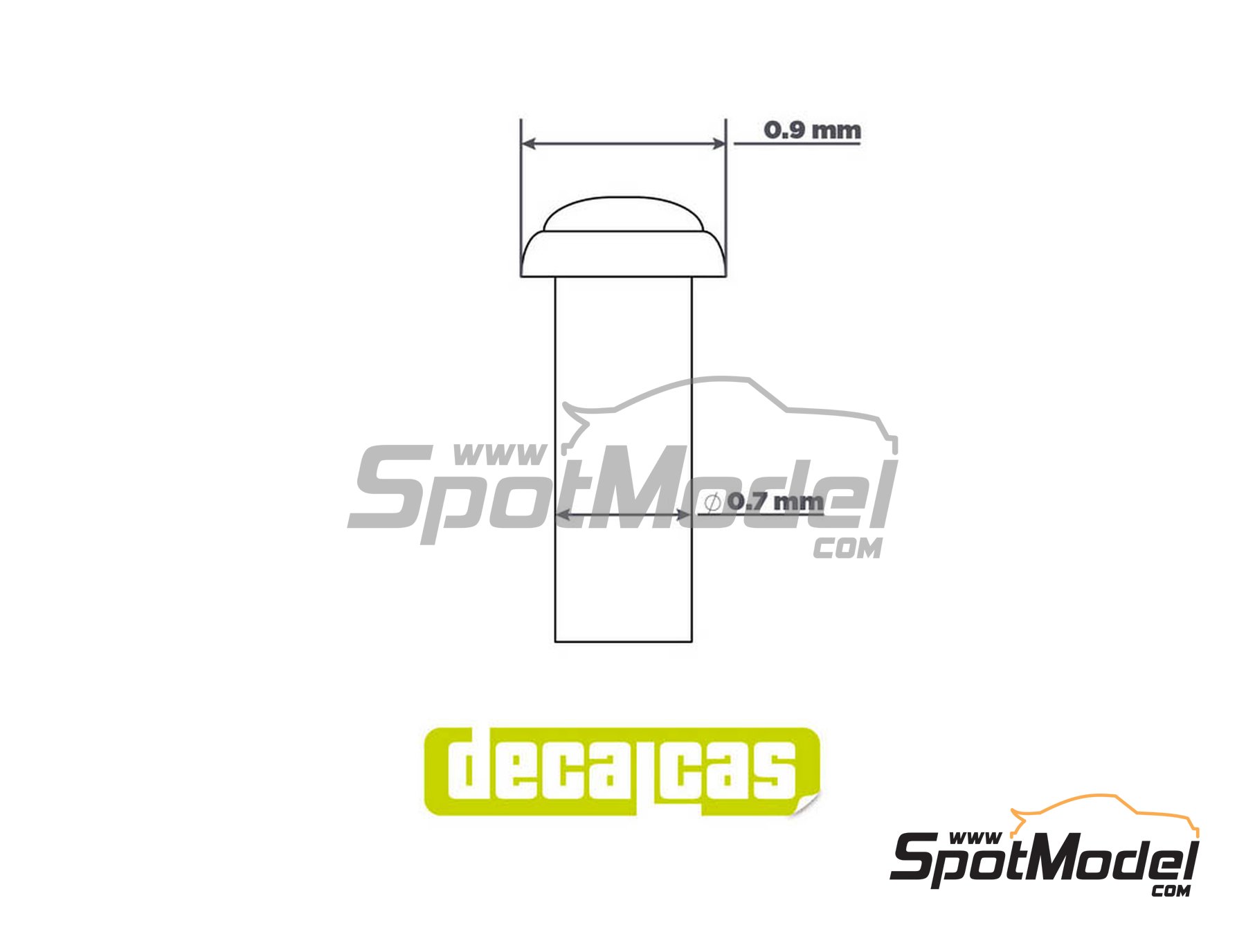 Image 8: Push button type 02 | Detail in 1/24 scale manufactured by Decalcas (ref.&nbsp;DCL-PAR043)