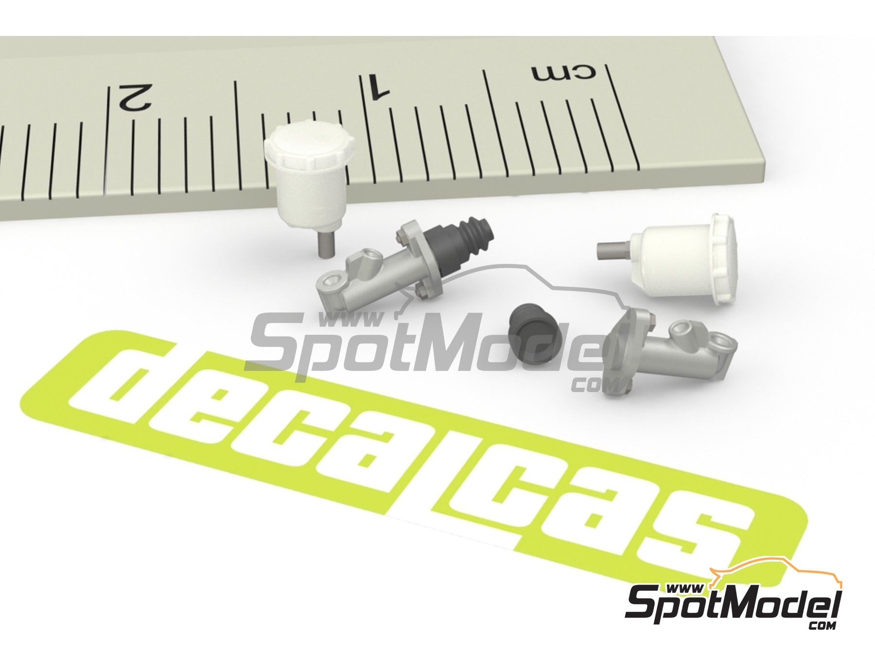 Image 4: Cilindro maestro y dep&oacute;sito de liquido del sistema frenos | Detalle en escala&nbsp;1/24 fabricado por Decalcas (ref.&nbsp;DCL-PAR049)