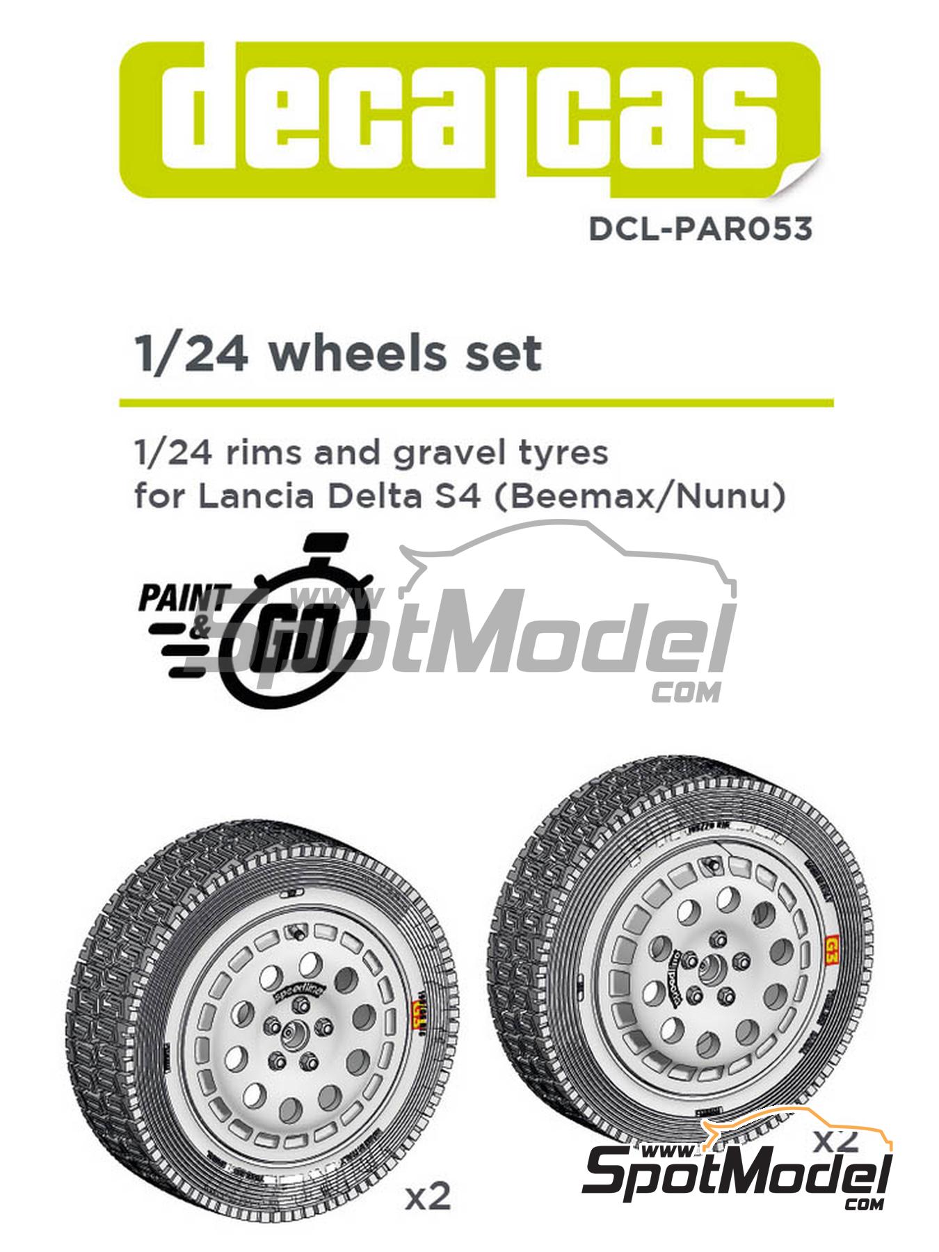 Lancia Delta S4 | Gravel conversion set in 1/24 scale manufactured by Decalcas (ref. DCL-PAR053) image