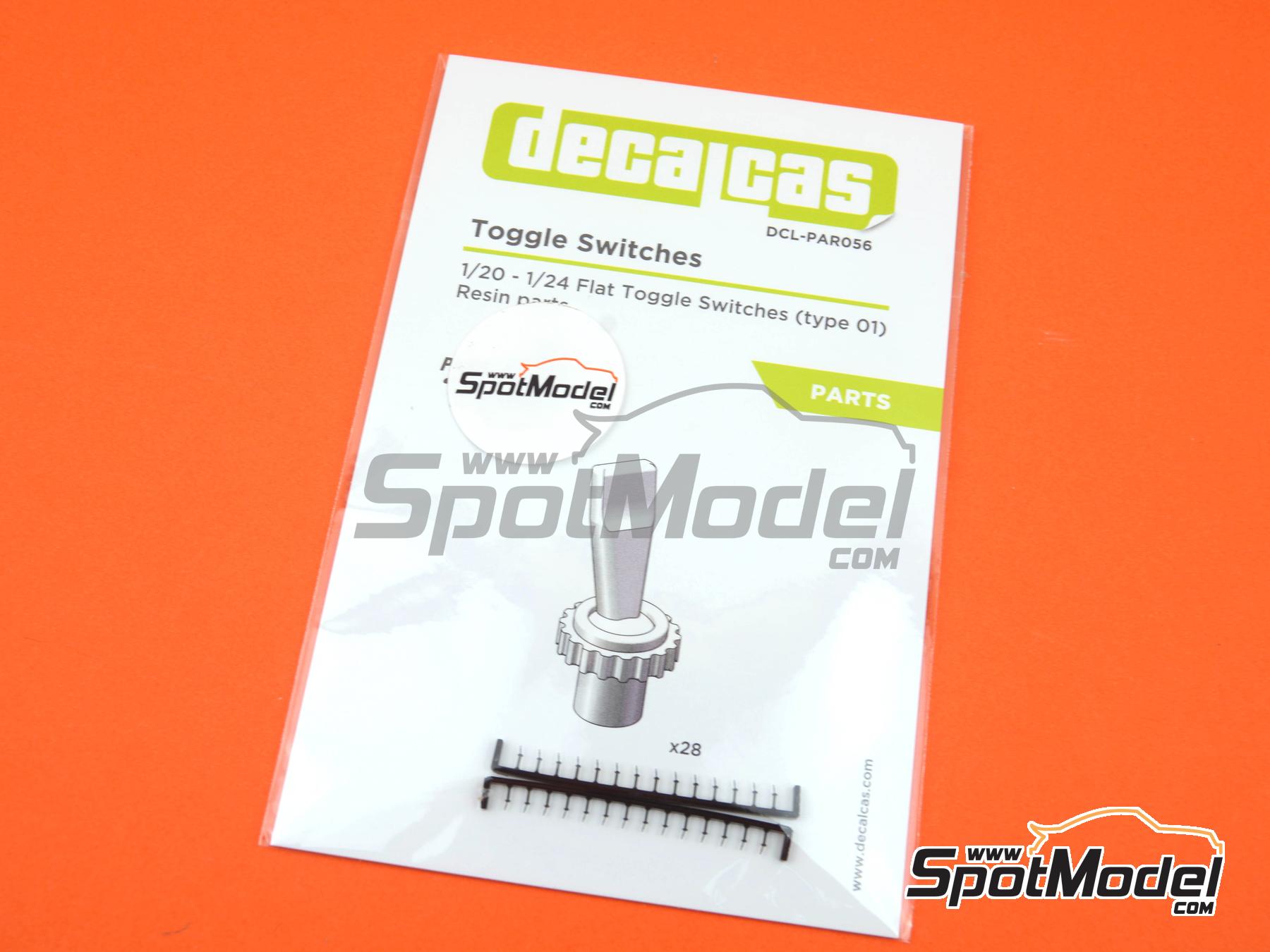 Image 7: Flat toggle switches - Type 1 | Detail in 1/20 scale manufactured by Decalcas (ref.&nbsp;DCL-PAR056)