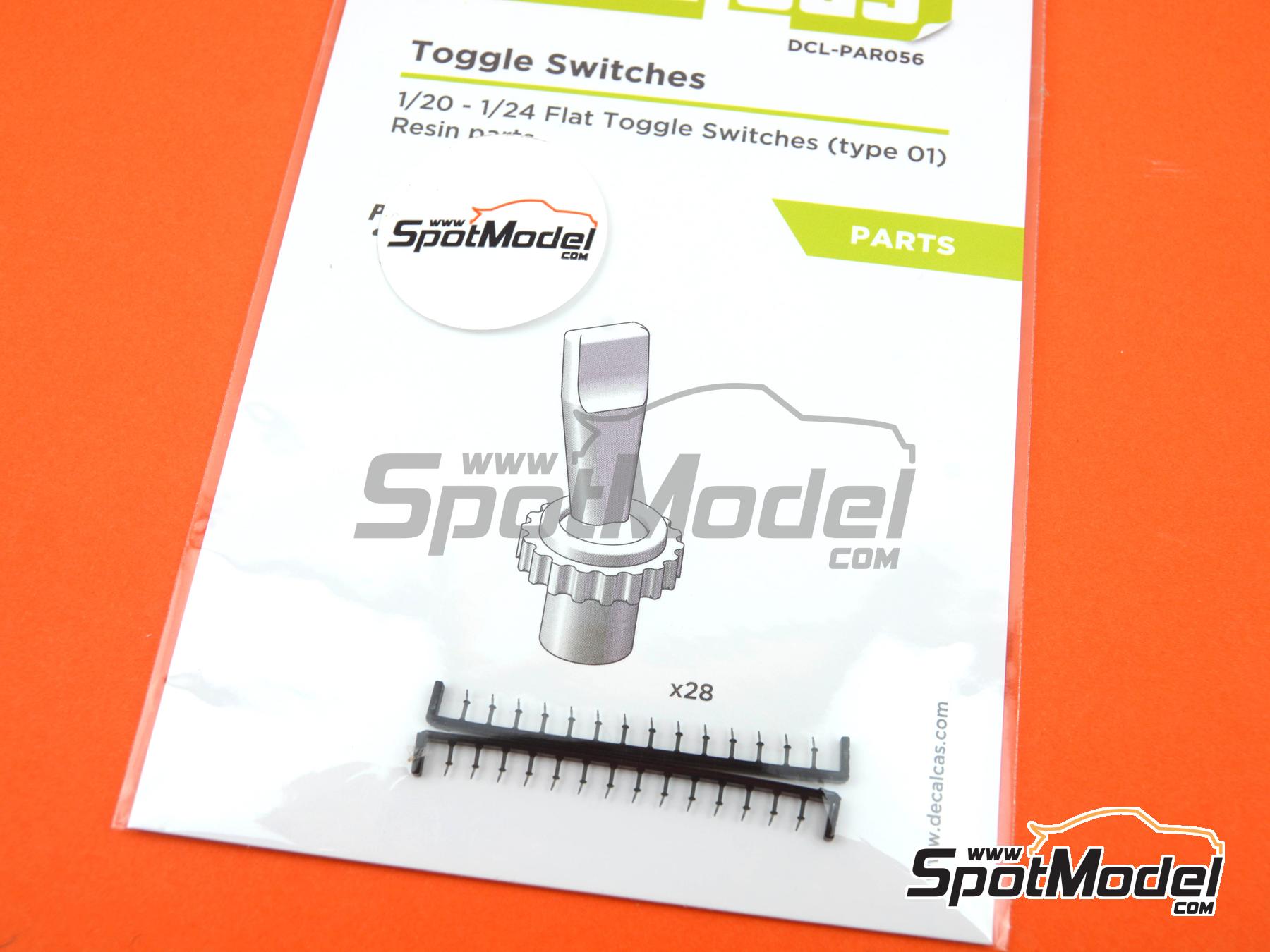 Image 8: Flat toggle switches - Type 1 | Detail in 1/20 scale manufactured by Decalcas (ref.&nbsp;DCL-PAR056)