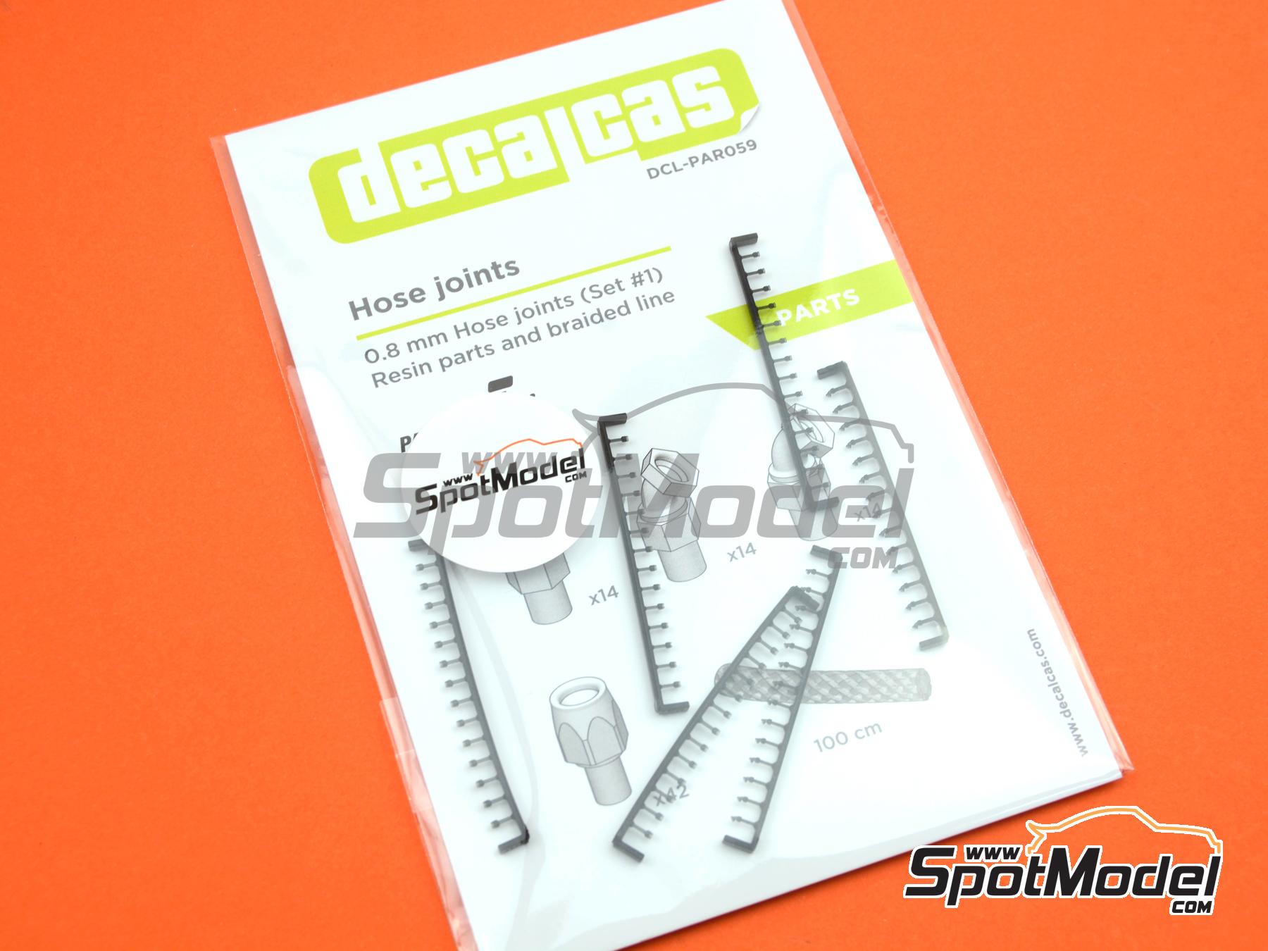Image 10: 0.8mm Hose joints set 1 | Hose joints in 1/24 scale manufactured by Decalcas (ref.&nbsp;DCL-PAR059)