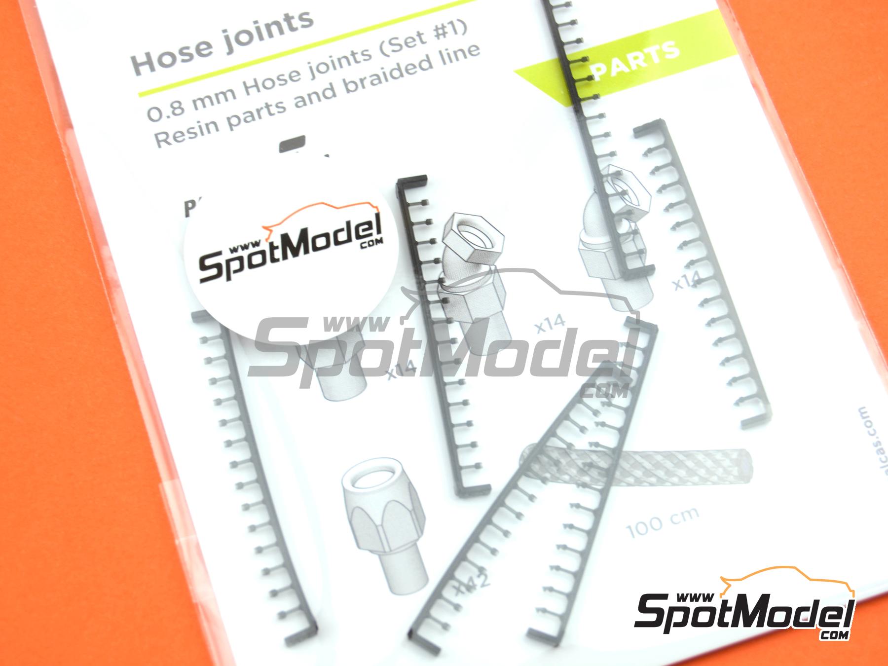 Image 13: 0.8mm Hose joints set 1 | Hose joints in 1/24 scale manufactured by Decalcas (ref.&nbsp;DCL-PAR059)