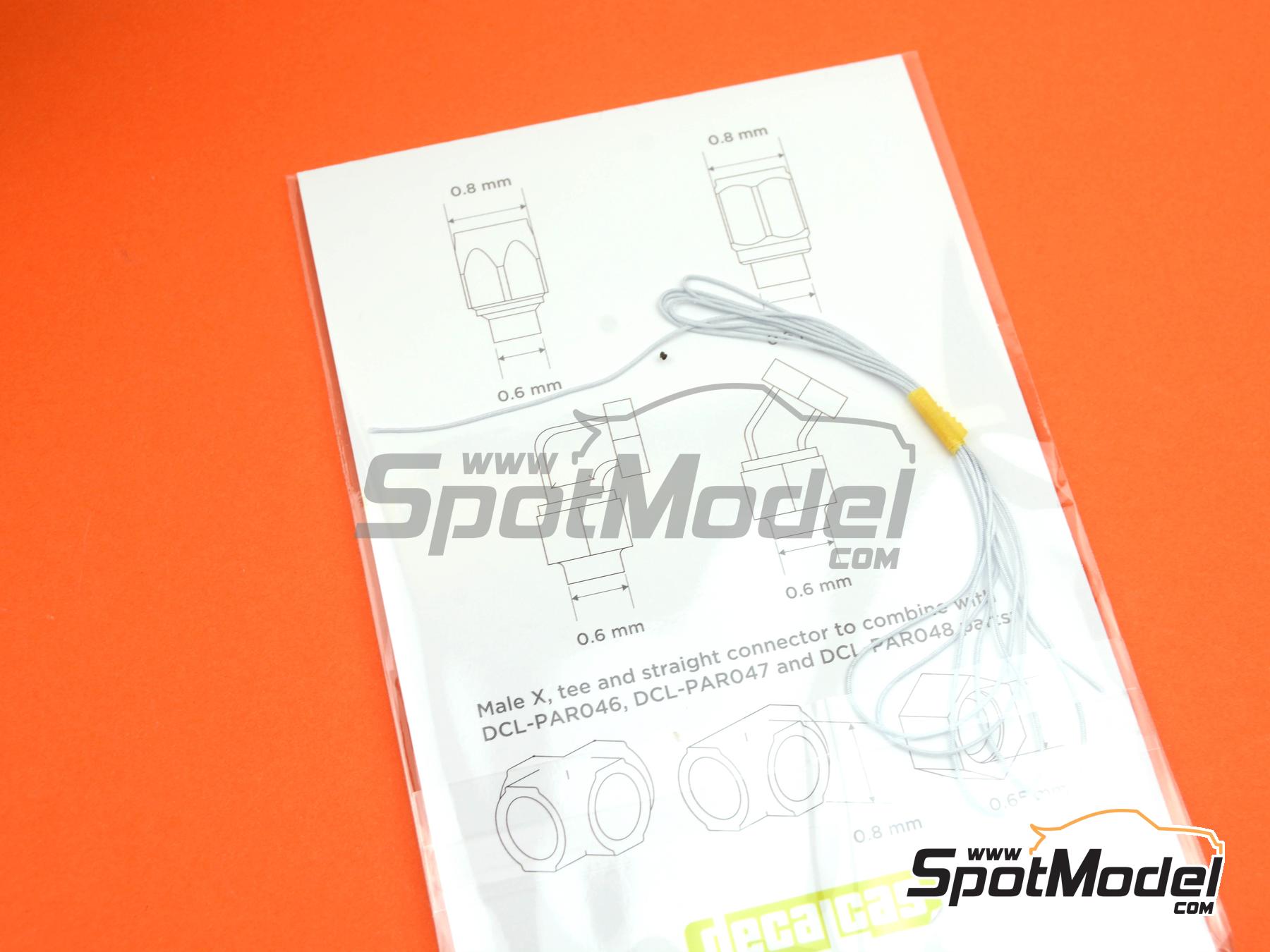 Image 38: 0.8mm Hose joints set 3 | Hose joints in 1/24 scale manufactured by Decalcas (ref. DCL-PAR061)