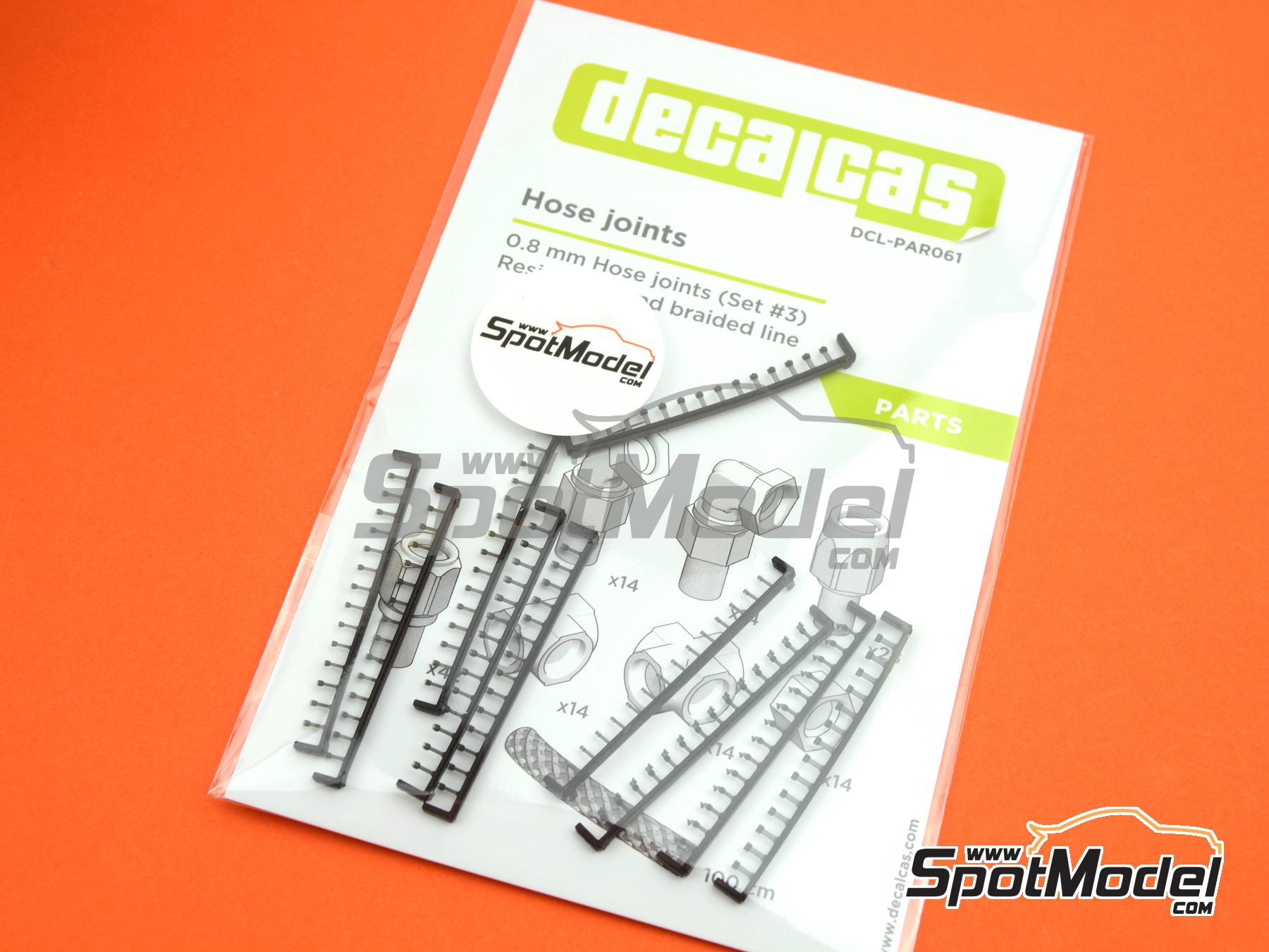Image 39: 0.8mm Hose joints set 3 | Hose joints in 1/24 scale manufactured by Decalcas (ref. DCL-PAR061)