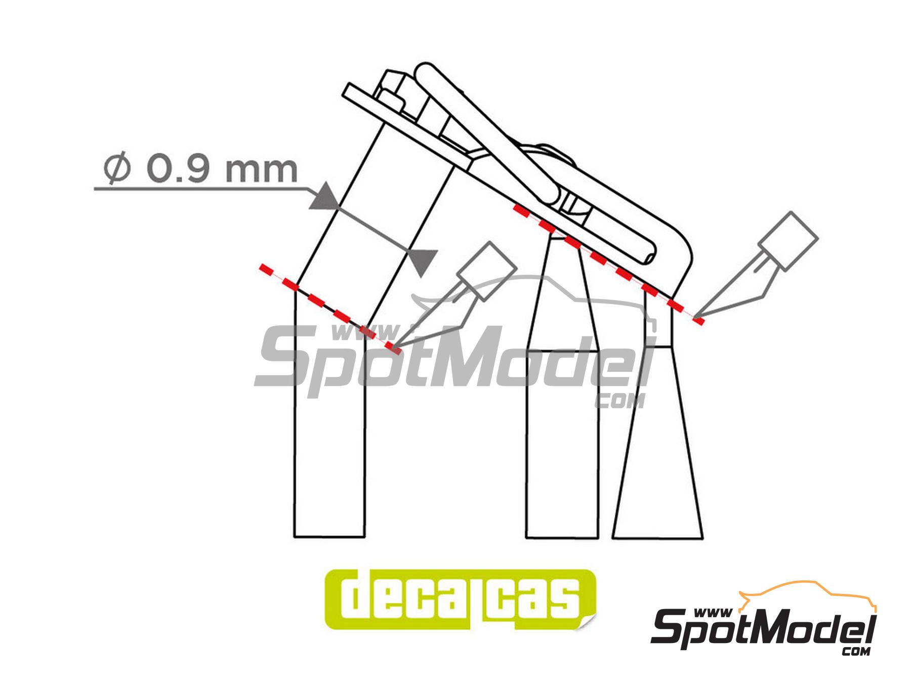 Image 5: Cierre de capot tipo 2 | Cierres de capot en escala 1/24 fabricado por Decalcas (ref. DCL-PAR064)