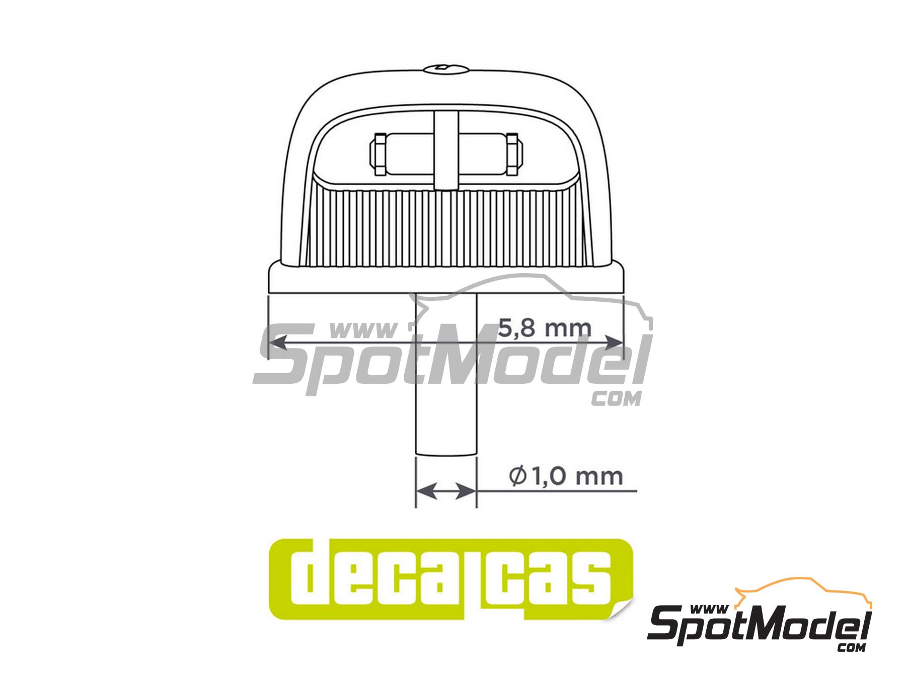 Image 5: Hella plate lights | Lights in 1/12 scale manufactured by Decalcas (ref.&nbsp;DCL-PAR066)