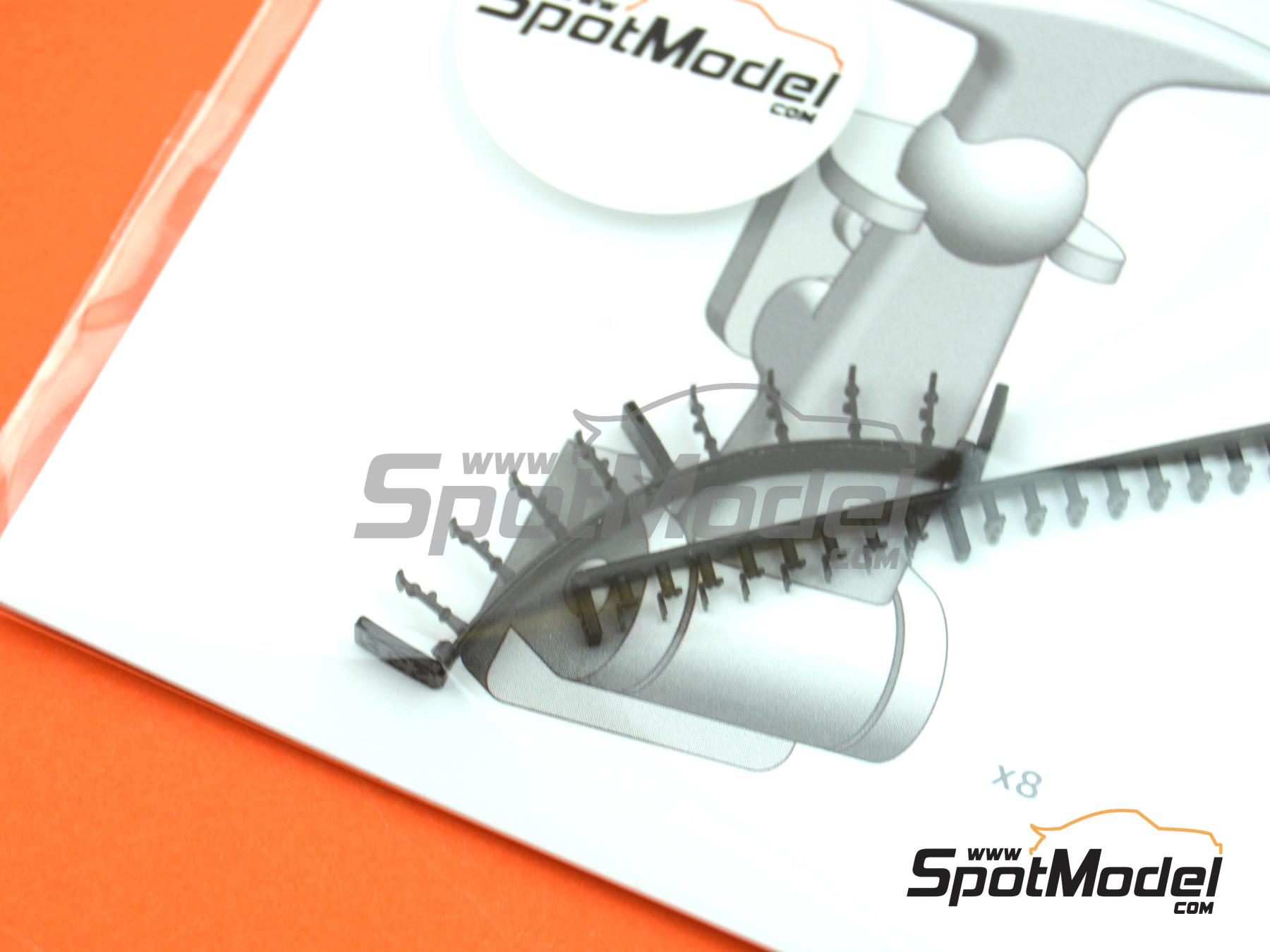 Image 16: Large Rubber bonnet hooks - Type 1 | Bonnet pins in 1/24 scale manufactured by Decalcas (ref.&nbsp;DCL-PAR069)