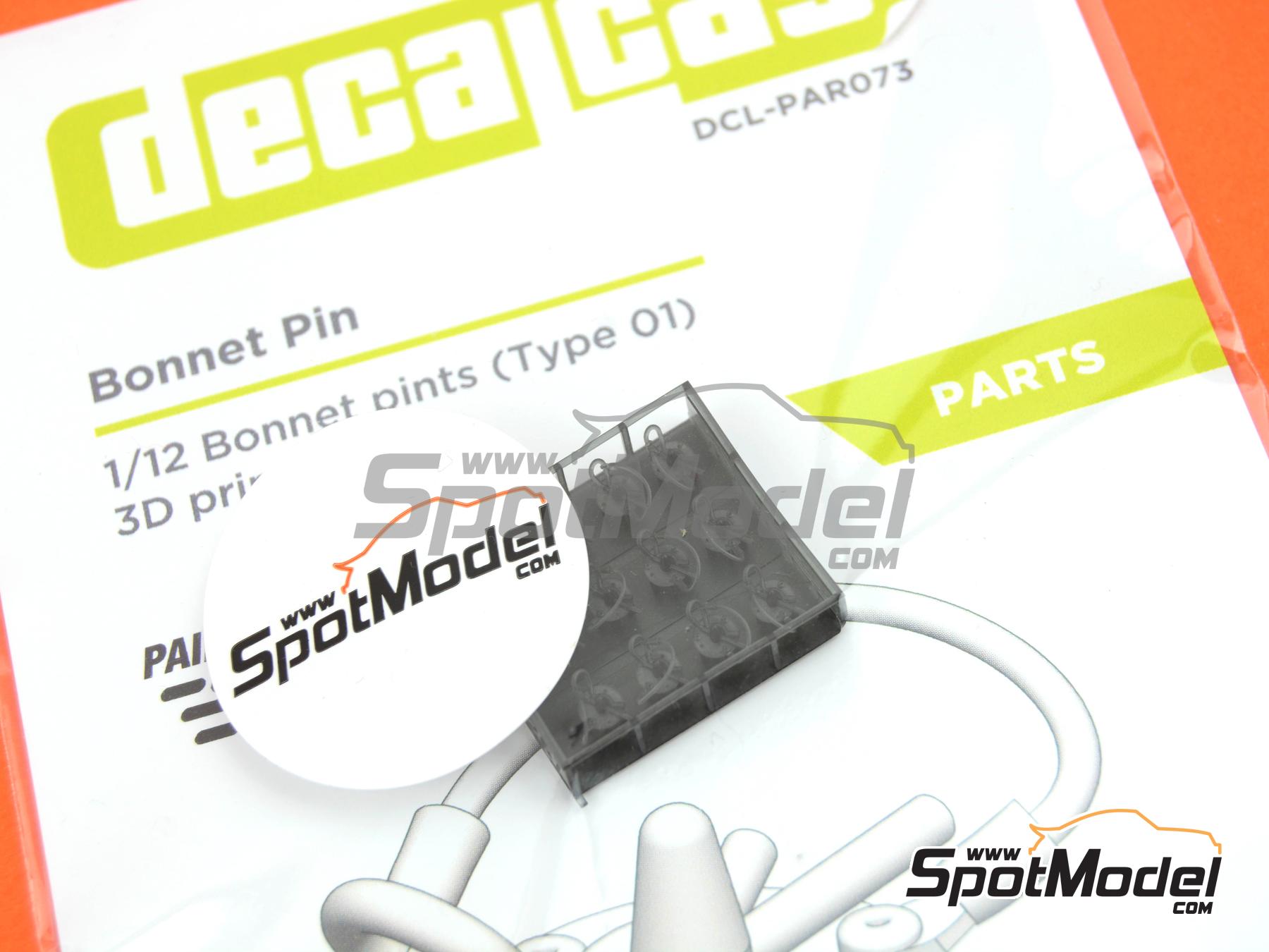 Image 6: Cierre de capot tipo 1 | Cierres de capot en escala&nbsp;1/12 fabricado por Decalcas (ref.&nbsp;DCL-PAR073)