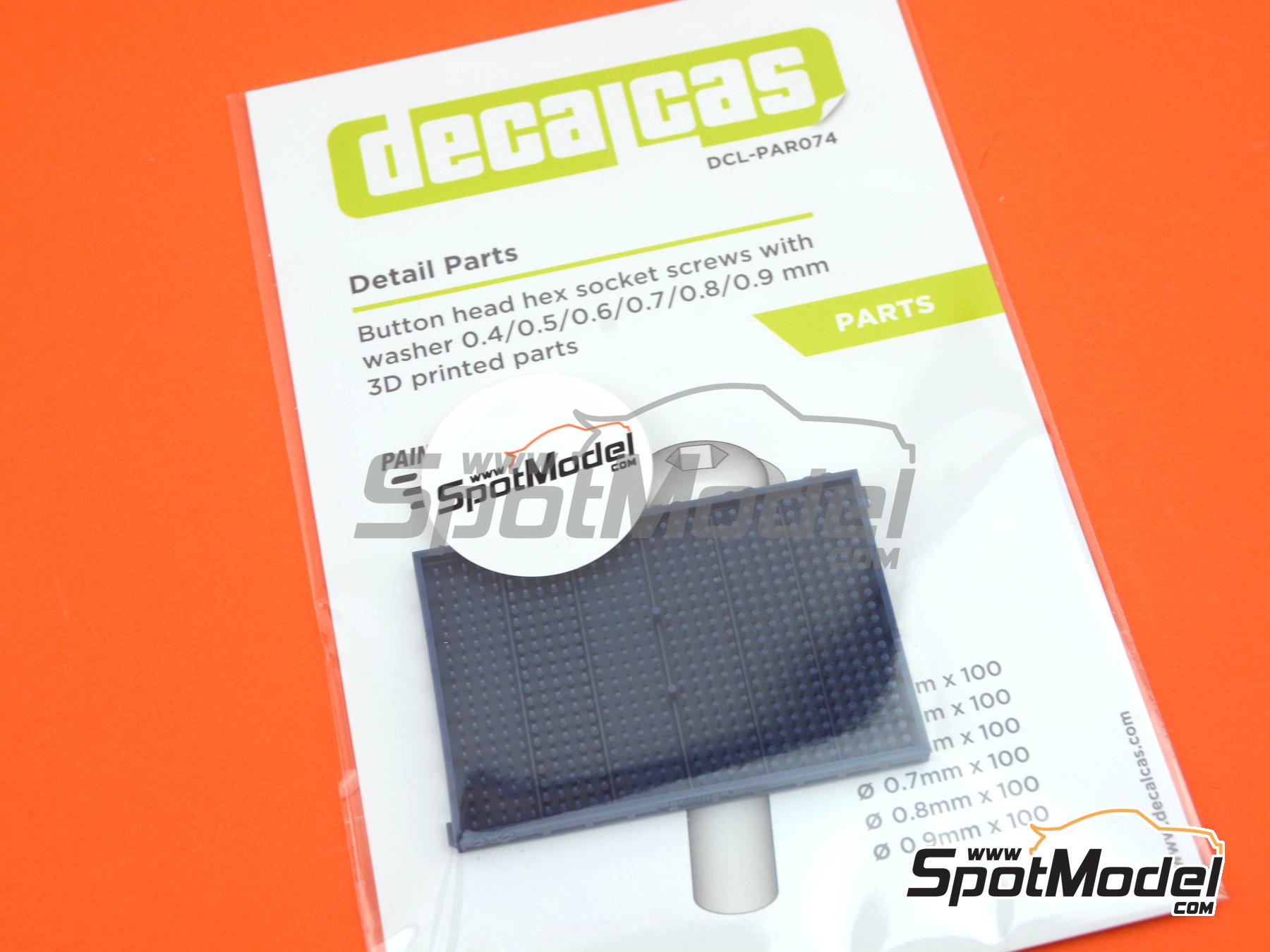 Image 7: Tornillos Allen de cabeza redonda de di&aacute;metros 0,4mm, 0,5mm, 0,6mm, 0,7mm, 0,8mm y 0,9mm | Remaches fabricado por Decalcas (ref.&nbsp;DCL-PAR074)