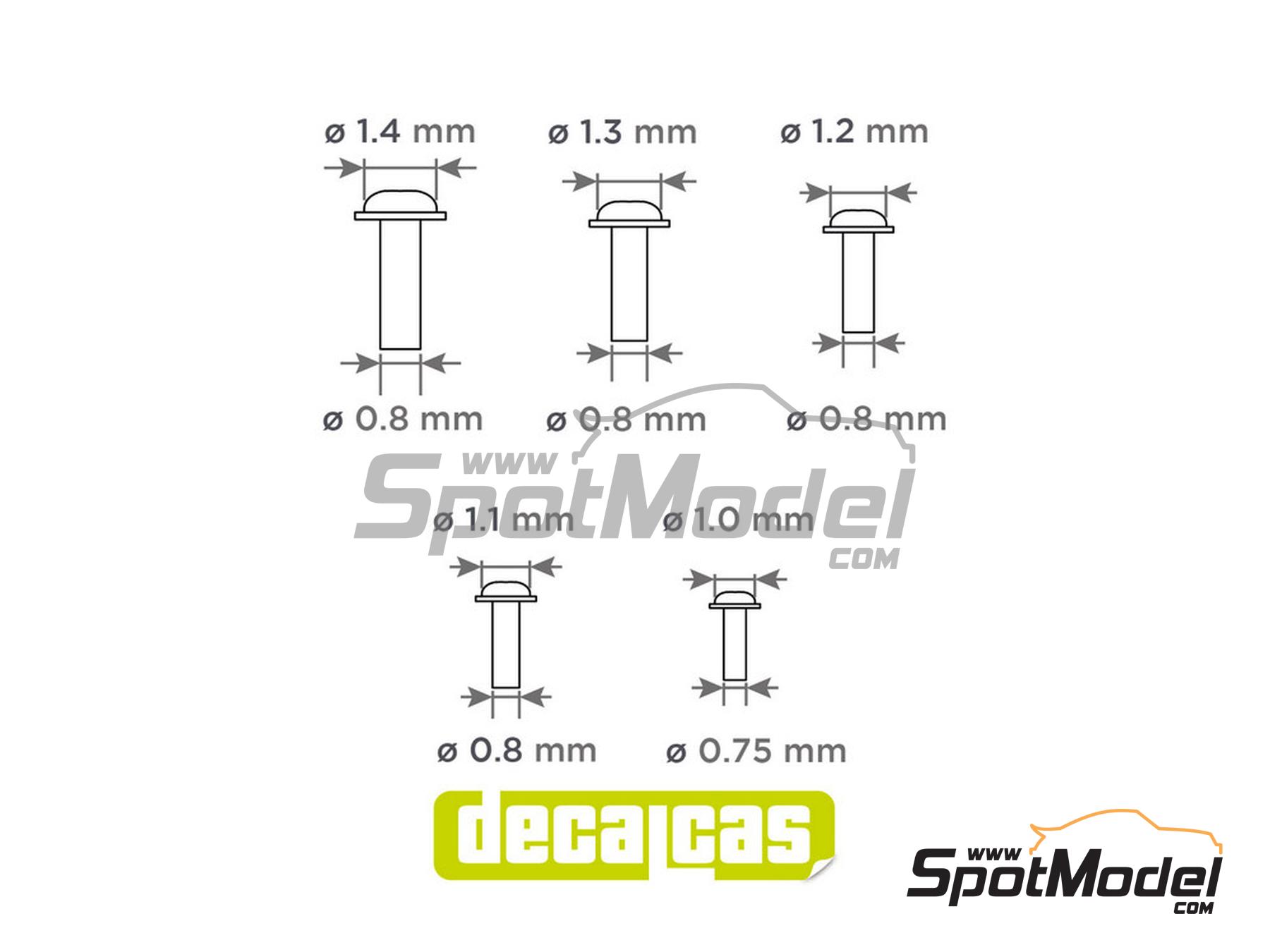 Image 1: Button head hex socket screws with washer 1.0mm, 1.1mm, 1.2mm, 1.3mm and 1.4mm | Fasteners manufactured by Decalcas (ref. DCL-PAR075)