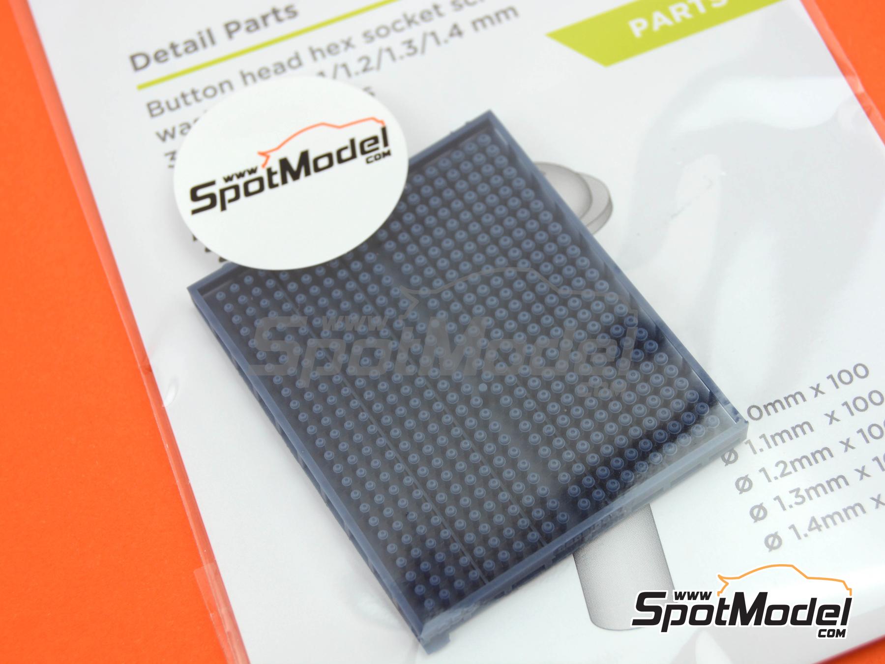 Image 7: Button head hex socket screws with washer 1.0mm, 1.1mm, 1.2mm, 1.3mm and 1.4mm | Fasteners manufactured by Decalcas (ref. DCL-PAR075)