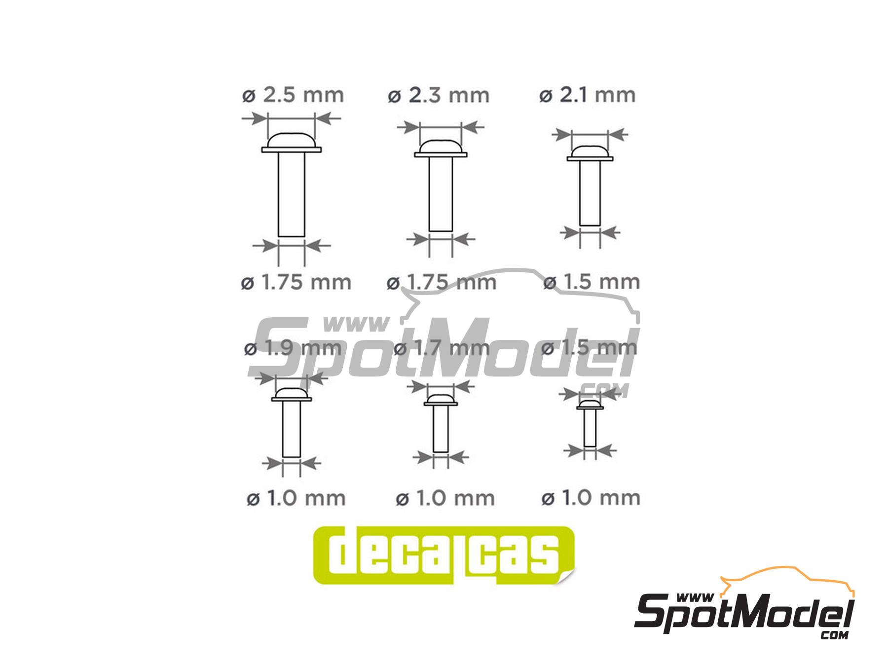 Image 1: Button head hex socket screws with washer 1.5mm, 1.7mm, 1.9mm, 2.1mm, 2.3mm and 2.5mm | Fasteners manufactured by Decalcas (ref.&nbsp;DCL-PAR076)