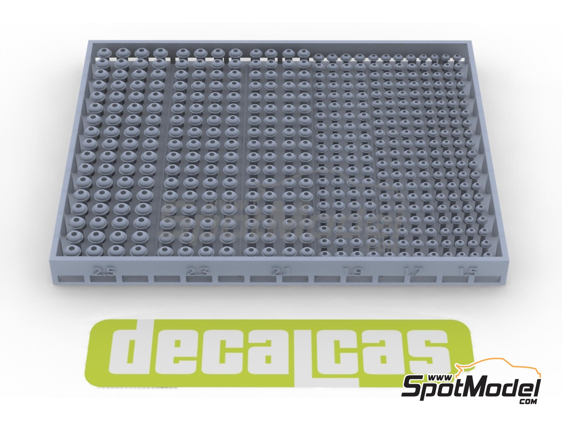 Image 3: Button head hex socket screws with washer 1.5mm, 1.7mm, 1.9mm, 2.1mm, 2.3mm and 2.5mm | Fasteners manufactured by Decalcas (ref.&nbsp;DCL-PAR076)