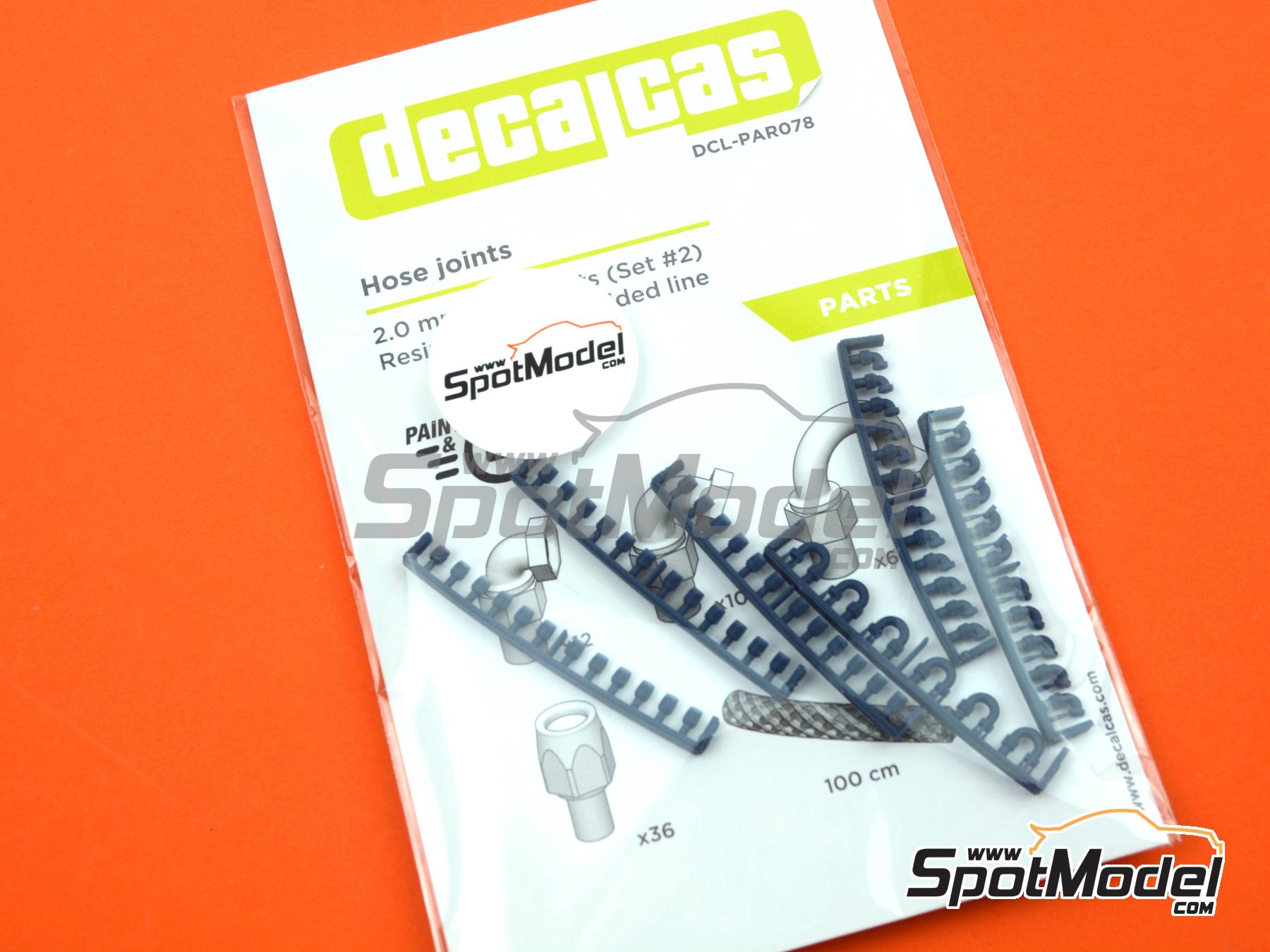 Image 13: 2.0mm Hose joints - Set 2 | Hose joints in 1/12 scale manufactured by Decalcas (ref. DCL-PAR078)
