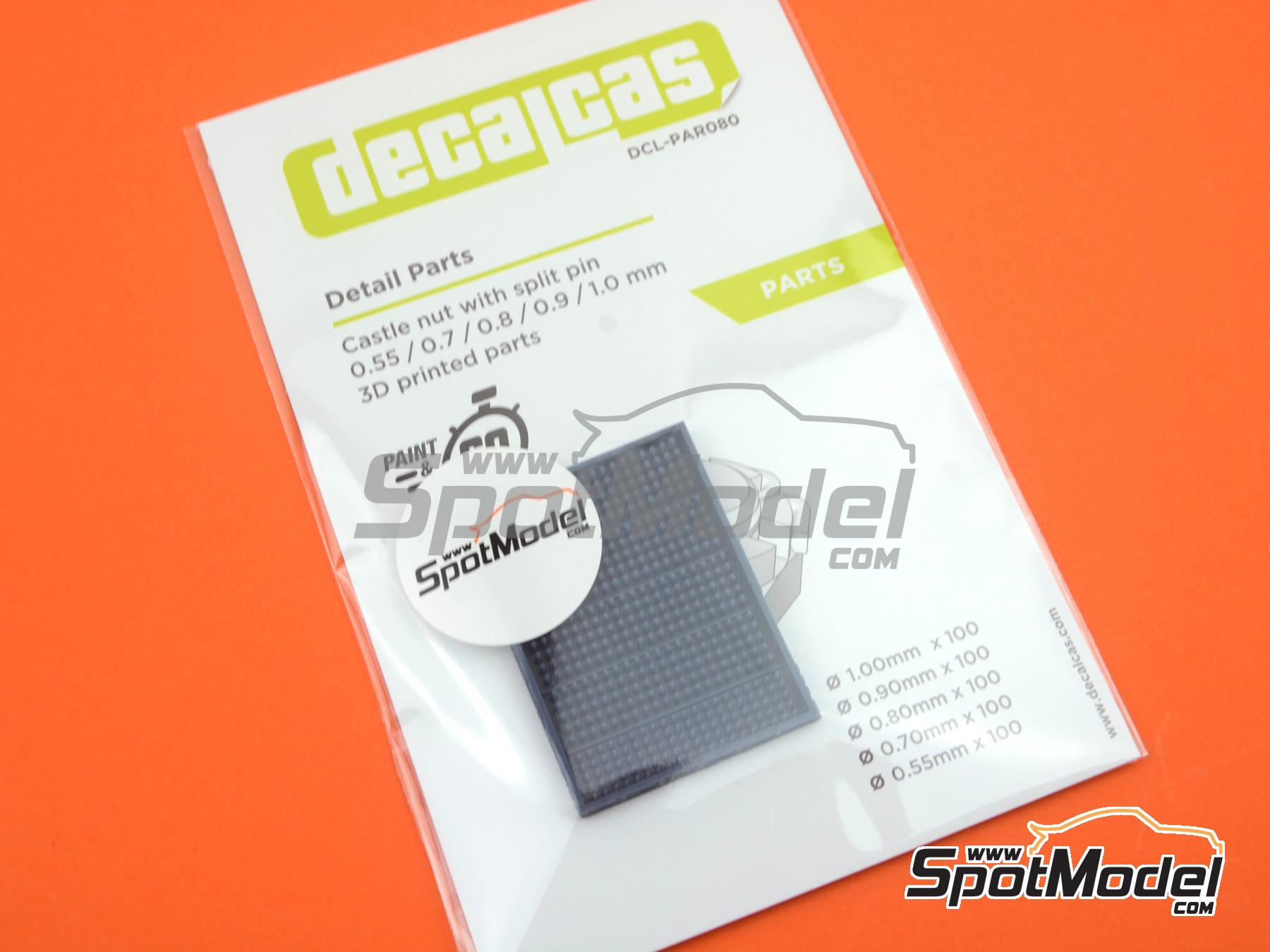 Image 12: Tuerca de torreta con pasador 0,55mm, 0,7mm, 0,8mm, 0,9mm, 1,0mm | Tuercas fabricado por Decalcas (ref.&nbsp;DCL-PAR080)