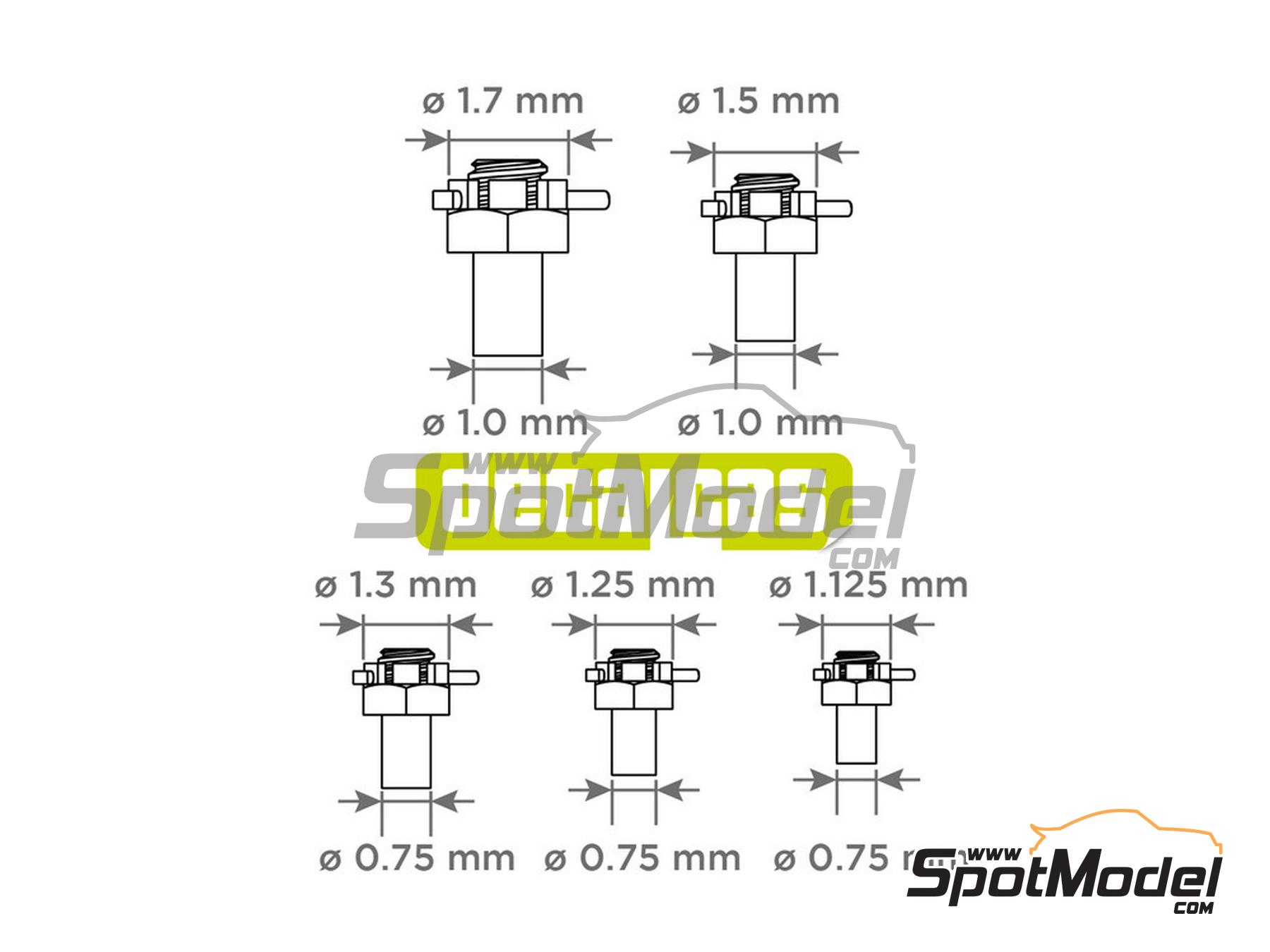 Image 9: Tuerca de torreta con pasador 1,125mm, 1,25mm, 1,3mm, 1,5mm, 1,70mm | Tuercas fabricado por Decalcas (ref.&nbsp;DCL-PAR081)
