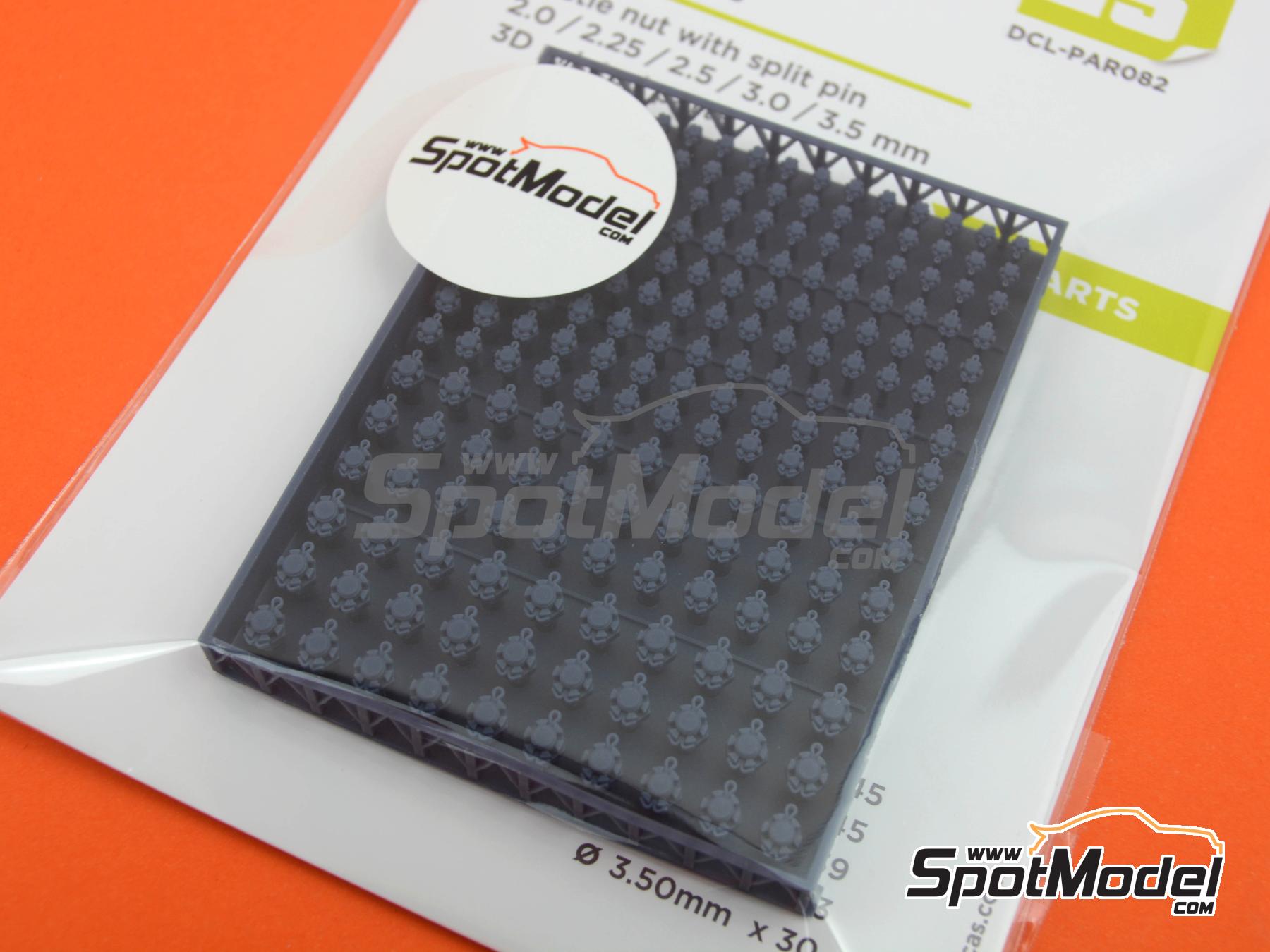 Image 10: Tuerca de torreta con pasador 2.0mm, 2.25mm, 2,5mm, 3,0mm, 3,5mm | Tuercas fabricado por Decalcas (ref.&nbsp;DCL-PAR082)