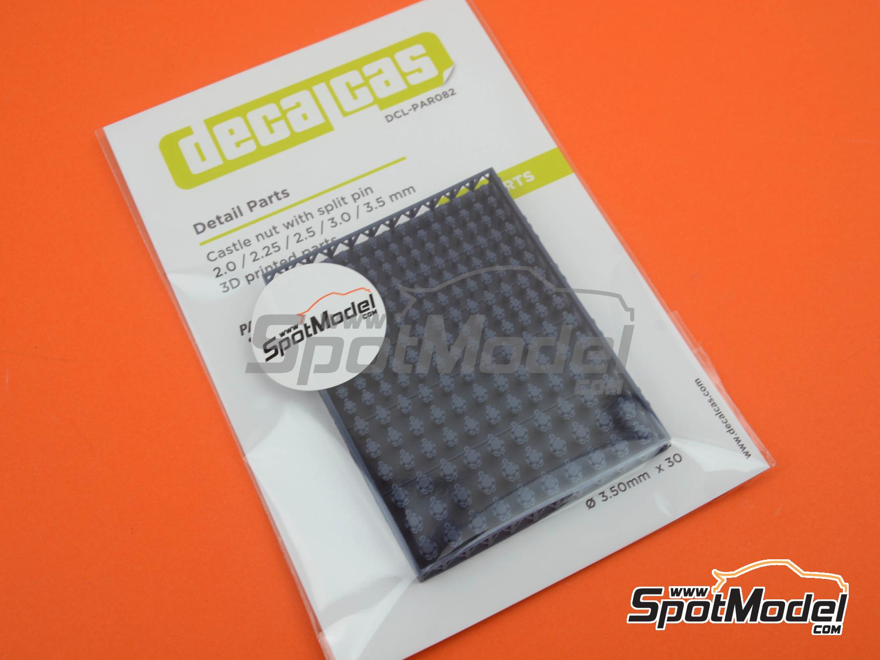 Image 13: Tuerca de torreta con pasador 2.0mm, 2.25mm, 2,5mm, 3,0mm, 3,5mm | Tuercas fabricado por Decalcas (ref.&nbsp;DCL-PAR082)
