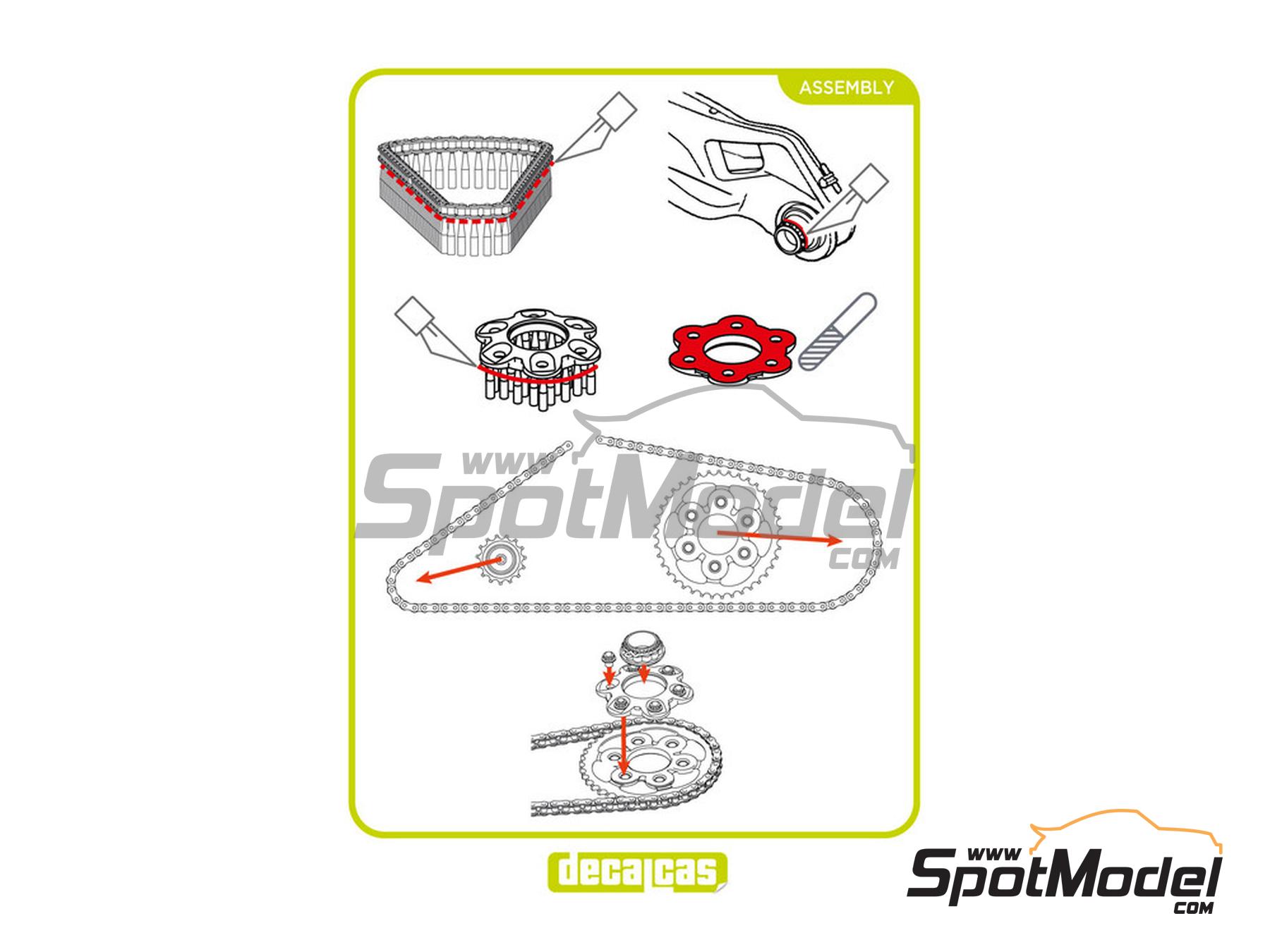 Image 11: Ducati Superleggera V4 | Chain set in 1/12 scale manufactured by Decalcas (ref.&nbsp;DCL-PAR083)
