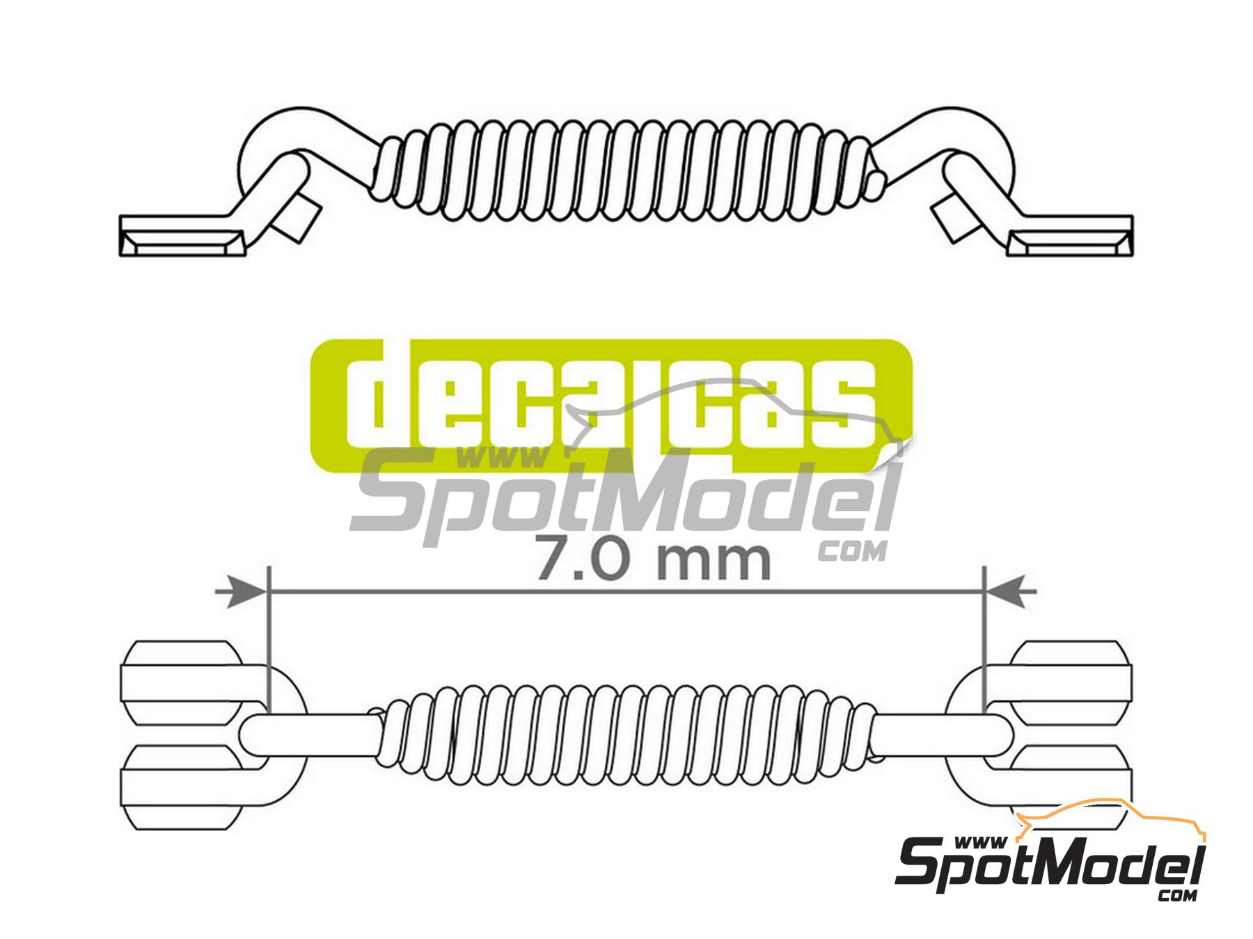 Image 7: Long springs for exhausts - Type 1 | Detail in 1/12 scale manufactured by Decalcas (ref.&nbsp;DCL-PAR086)