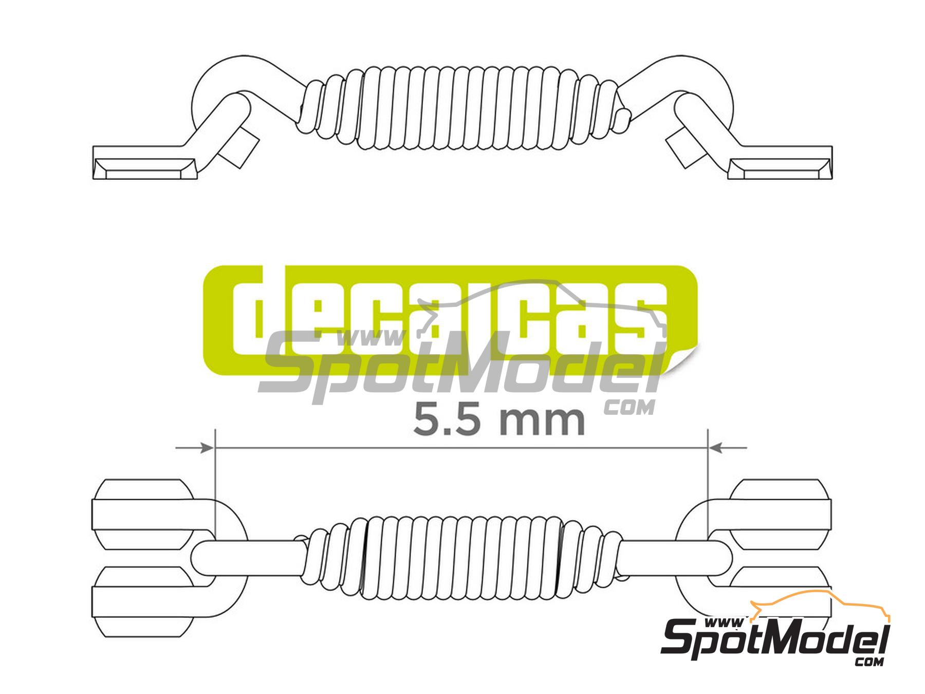 Image 7: Muelles cortos para tubos de escape - Tipo 1 | Detalle en escala 1/12 fabricado por Decalcas (ref. DCL-PAR087)