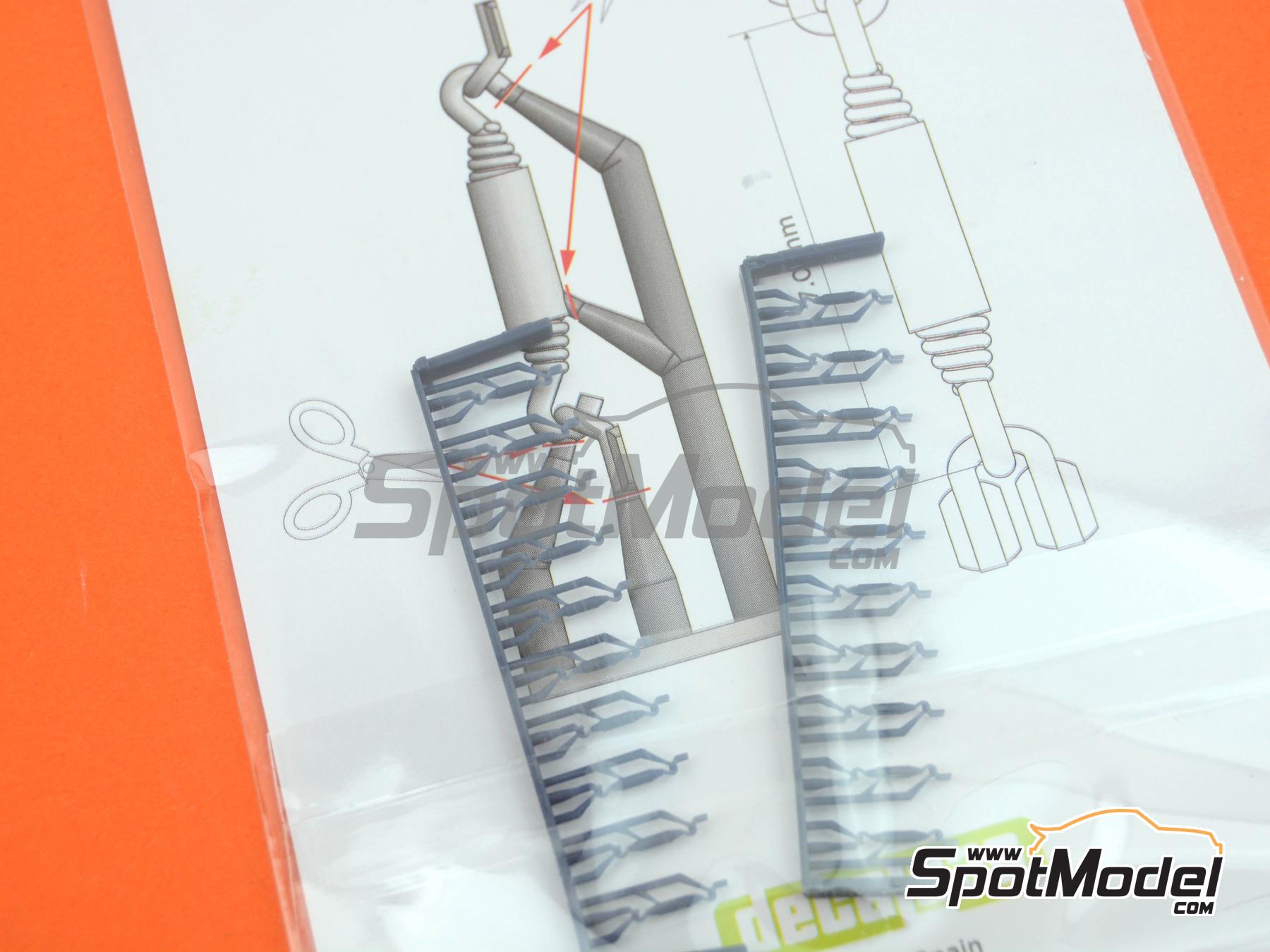 Image 9: Muelles largos para tubos de escape - Tipo 2 | Detalle en escala 1/12 fabricado por Decalcas (ref. DCL-PAR088)