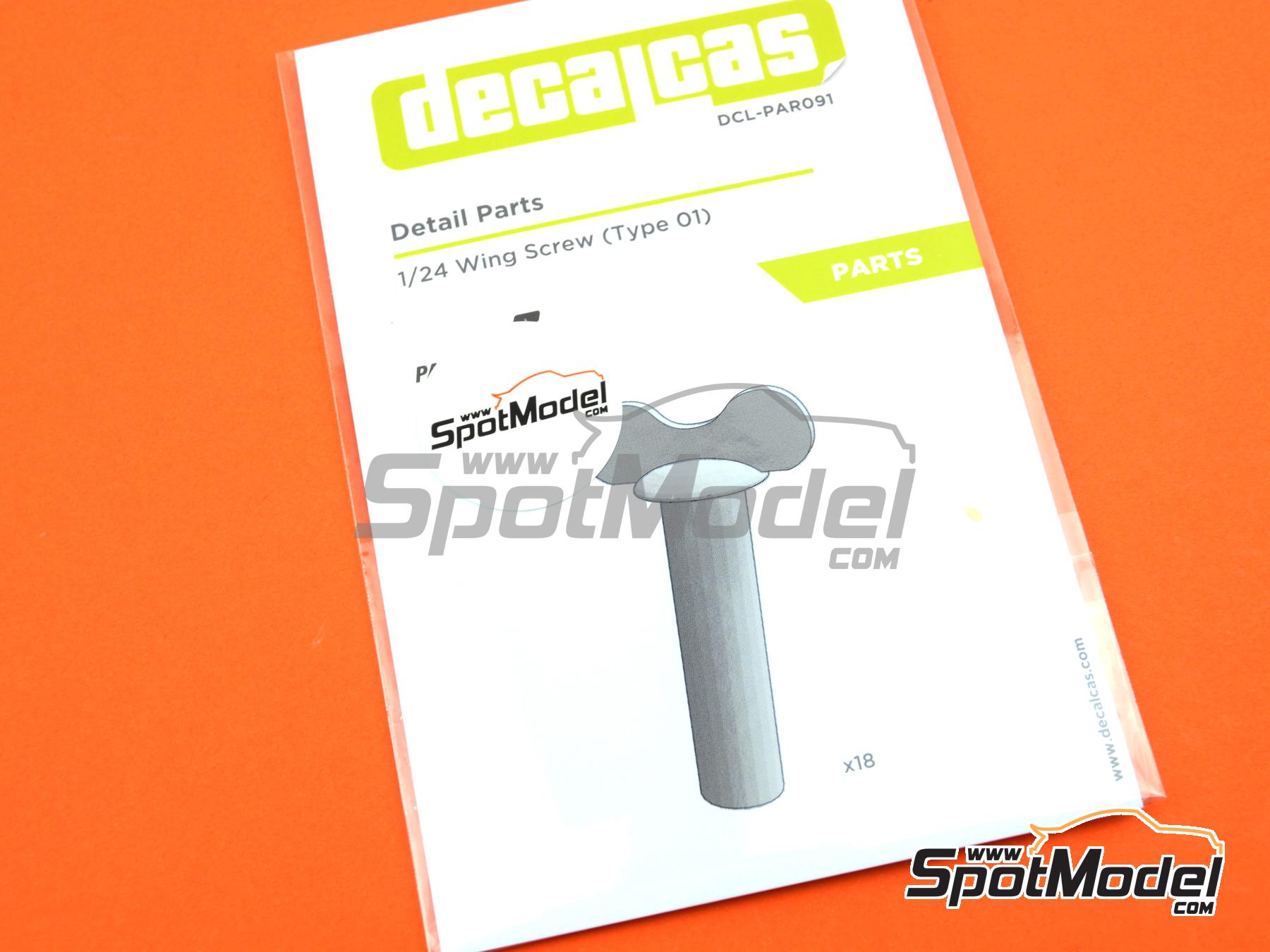 Image 3: Wing Screw - Type 1 | Detail in 1/24 scale manufactured by Decalcas (ref.&nbsp;DCL-PAR091)