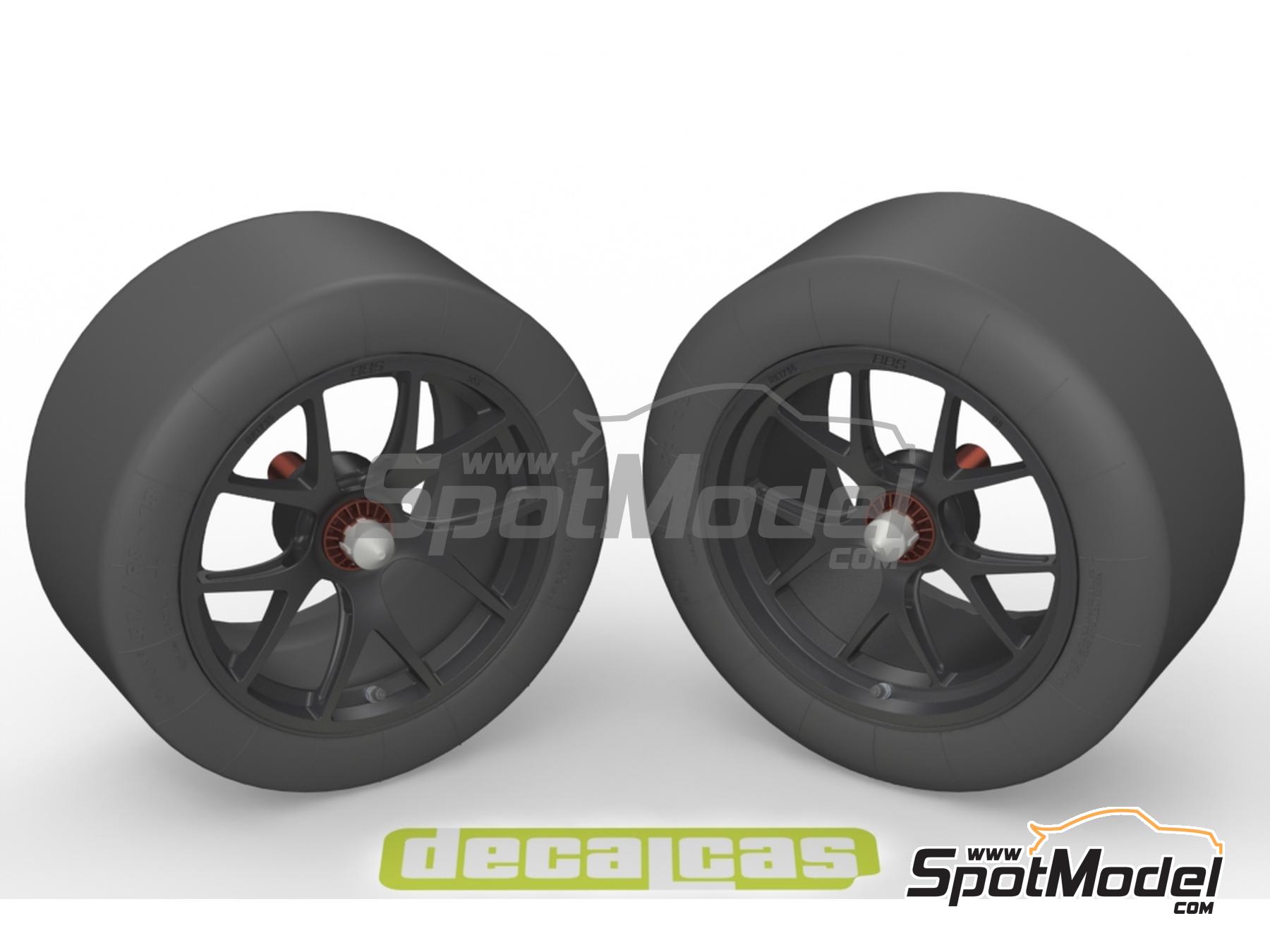 Image 2: Porsche 911 991 GT3 RSR | Set de llantas y neumáticos en escala 1/24 fabricado por Decalcas (ref. DCL-PAR094)