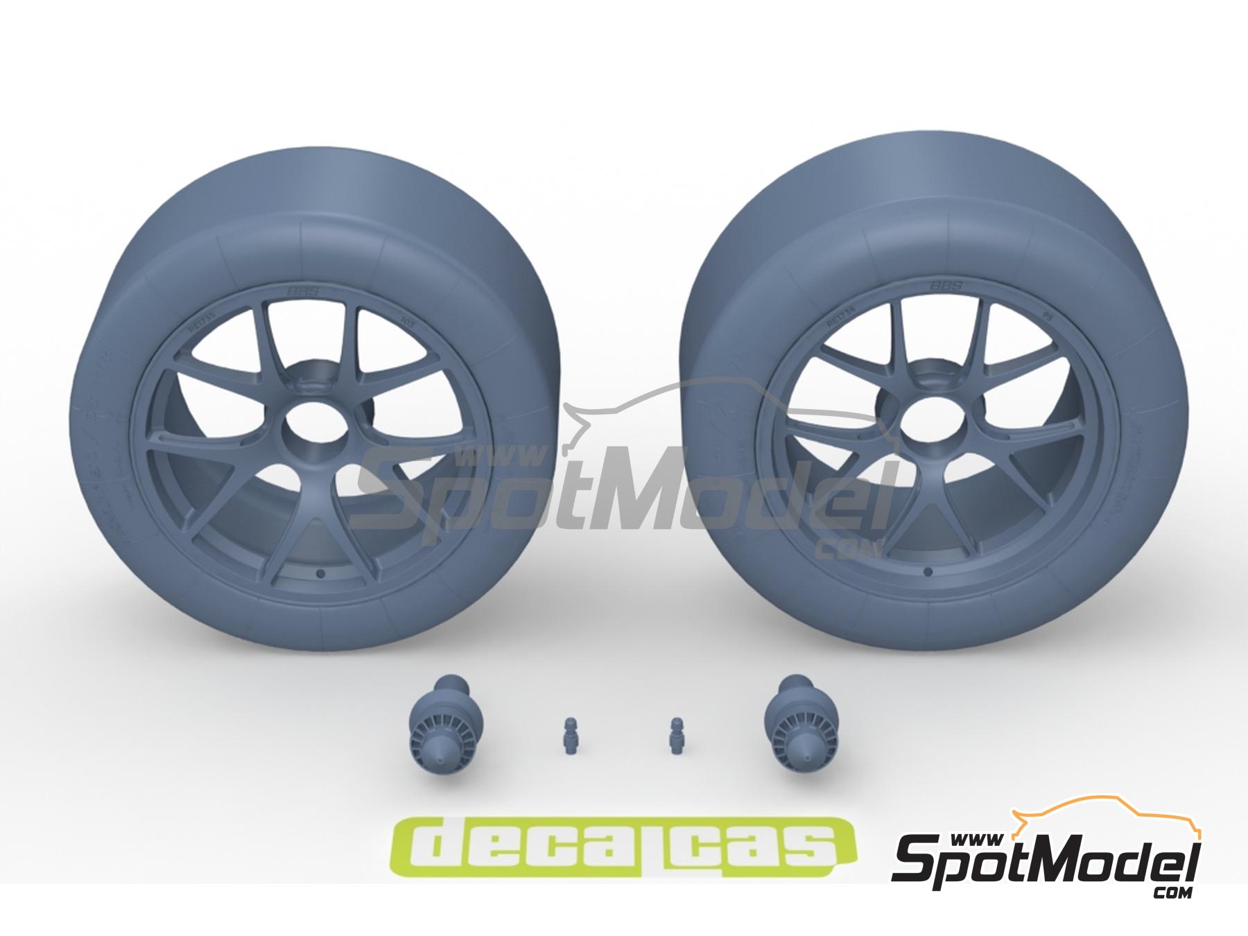 Image 7: Porsche 911 991 GT3 RSR | Set de llantas y neumáticos en escala 1/24 fabricado por Decalcas (ref. DCL-PAR094)