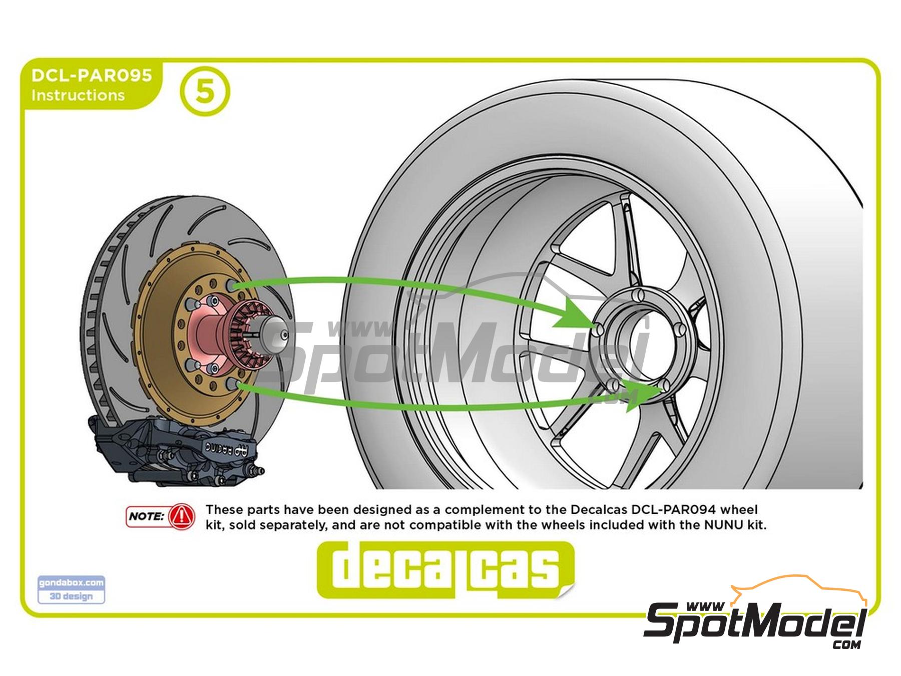 Image 18: Porsche 911 991 GT3 RSR -  2018 | Frenos en escala 1/24 fabricado por Decalcas (ref. DCL-PAR095)